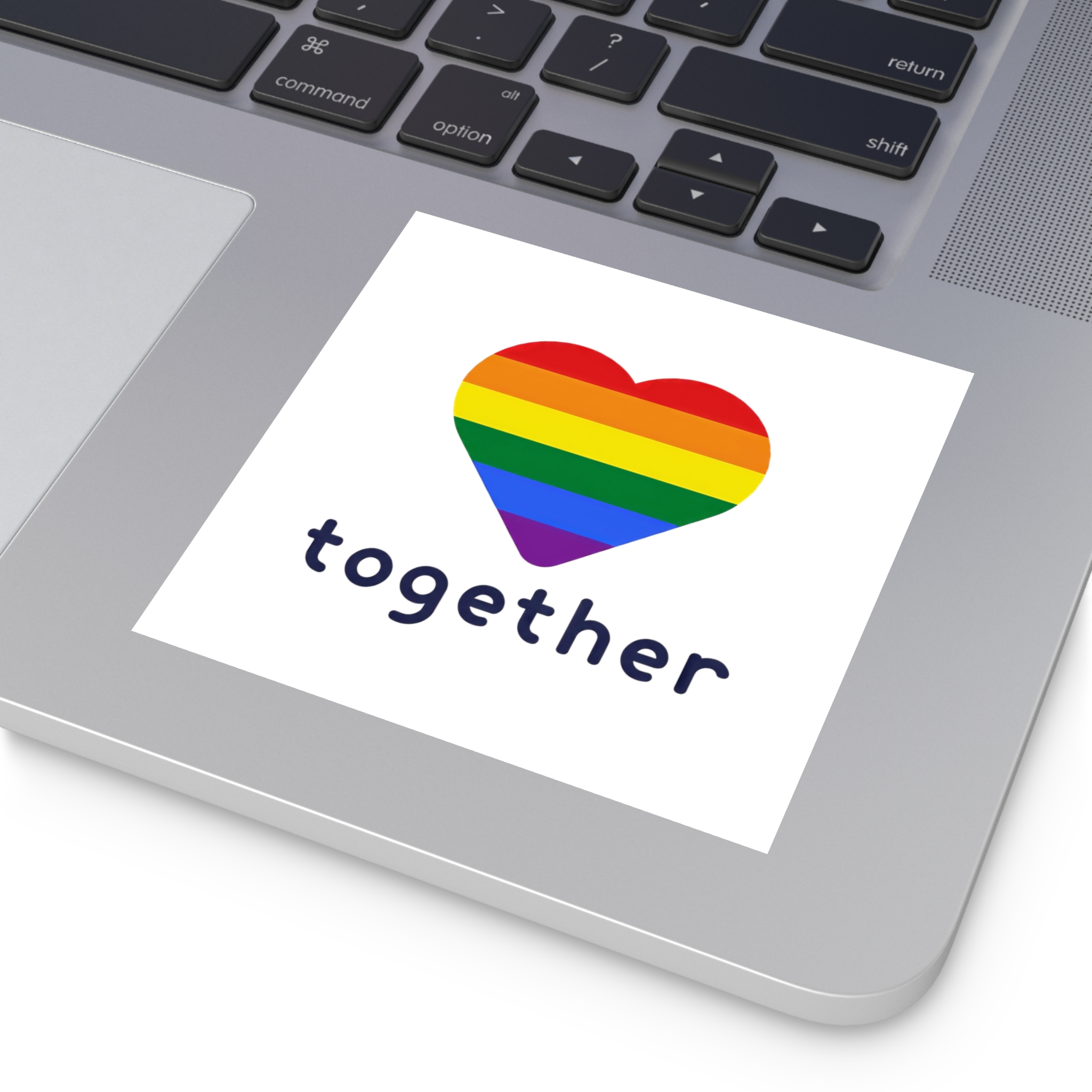 Lgbt Flag With Textlgbt Flag With Text Laminate Stickers Square - Image 27