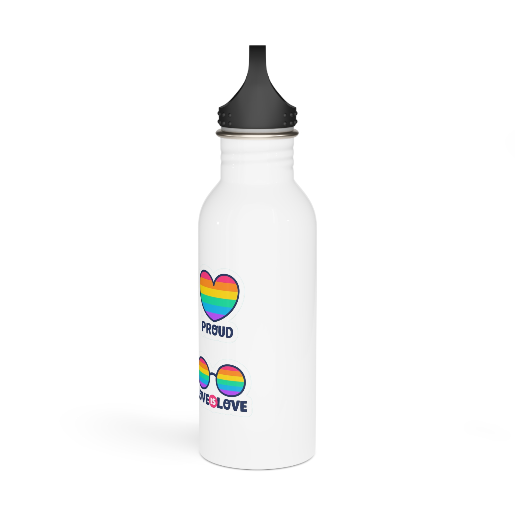 Pride Day Lables Collection Stainless Steel Water Bottle - Image 4