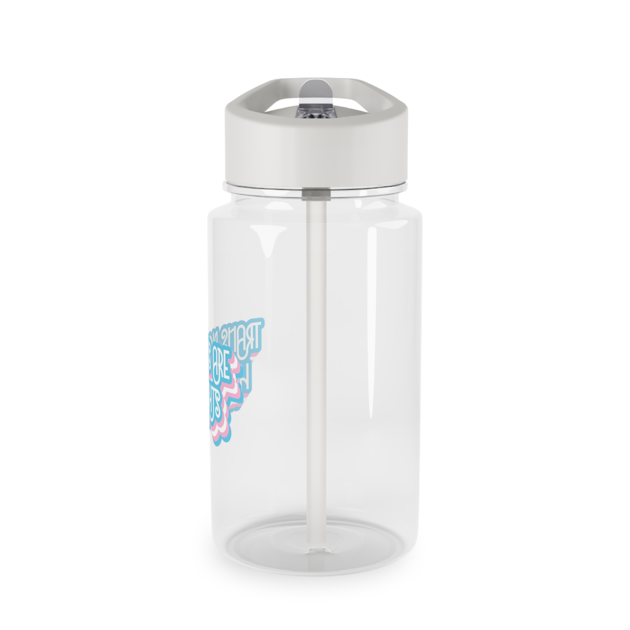 Pride Day Lettering With Human Rights Tritan Water Bottle - Image 3