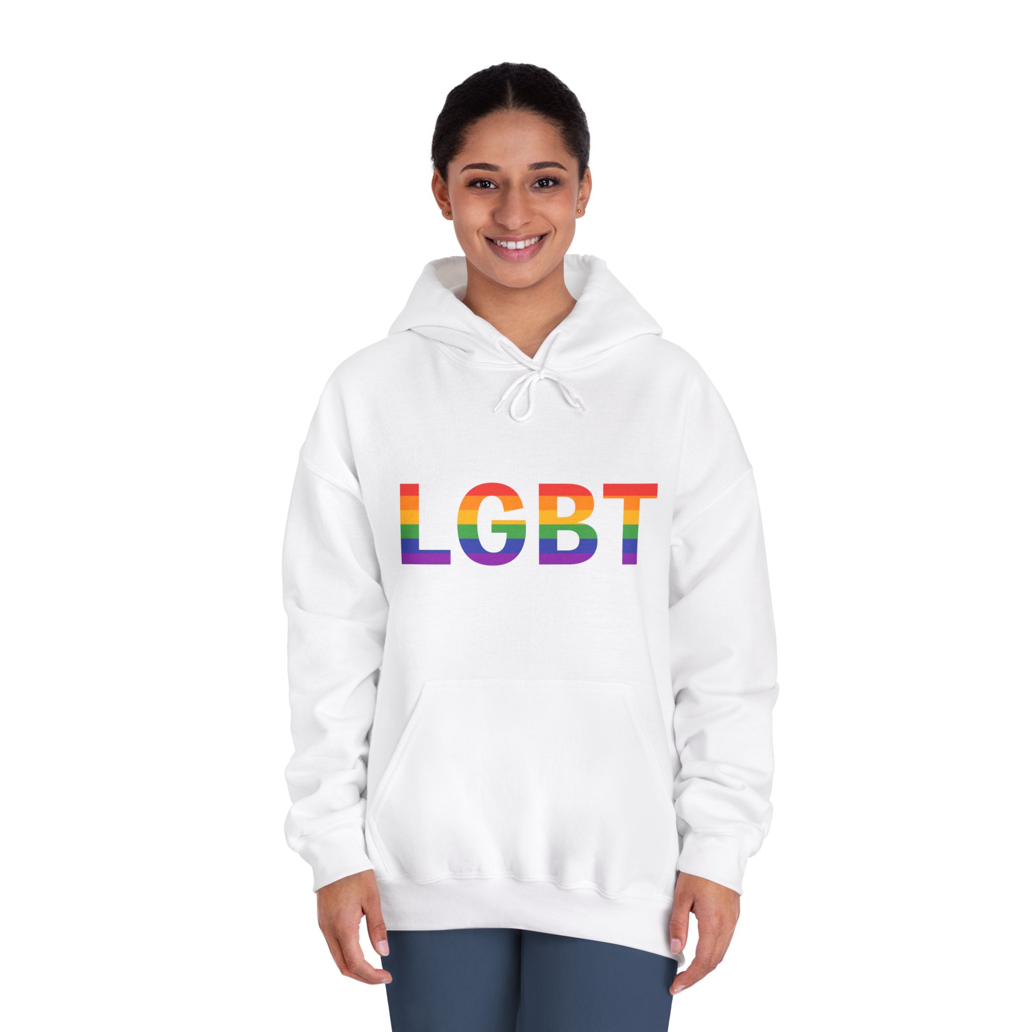 Lgbt Rainbow Colors Lgbt Logo Unisex Dryblend Hooded Sweatshirt - Image 4
