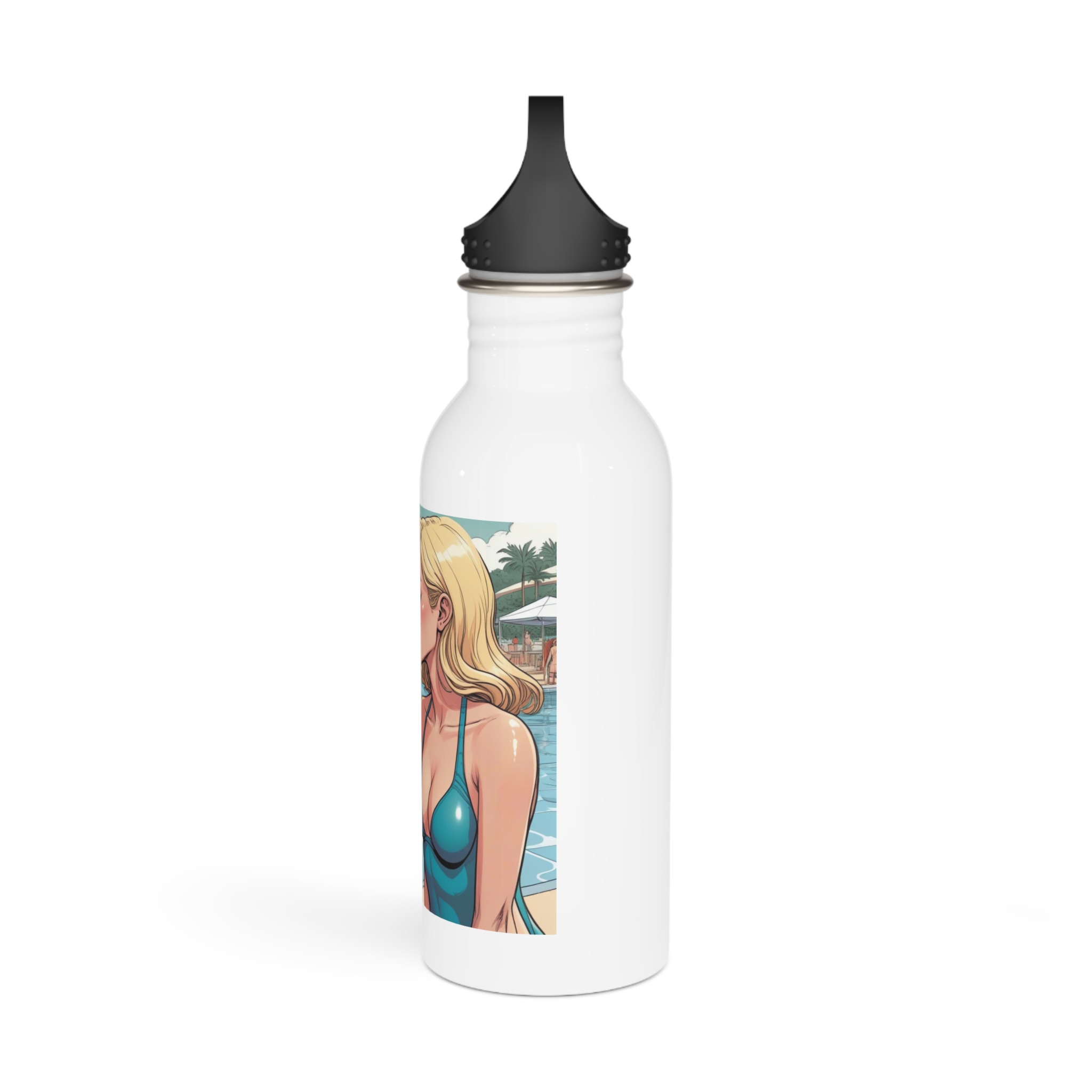 Lesbian Pride Design 4C84D6 Stainless Steel Water Bottle - Image 4