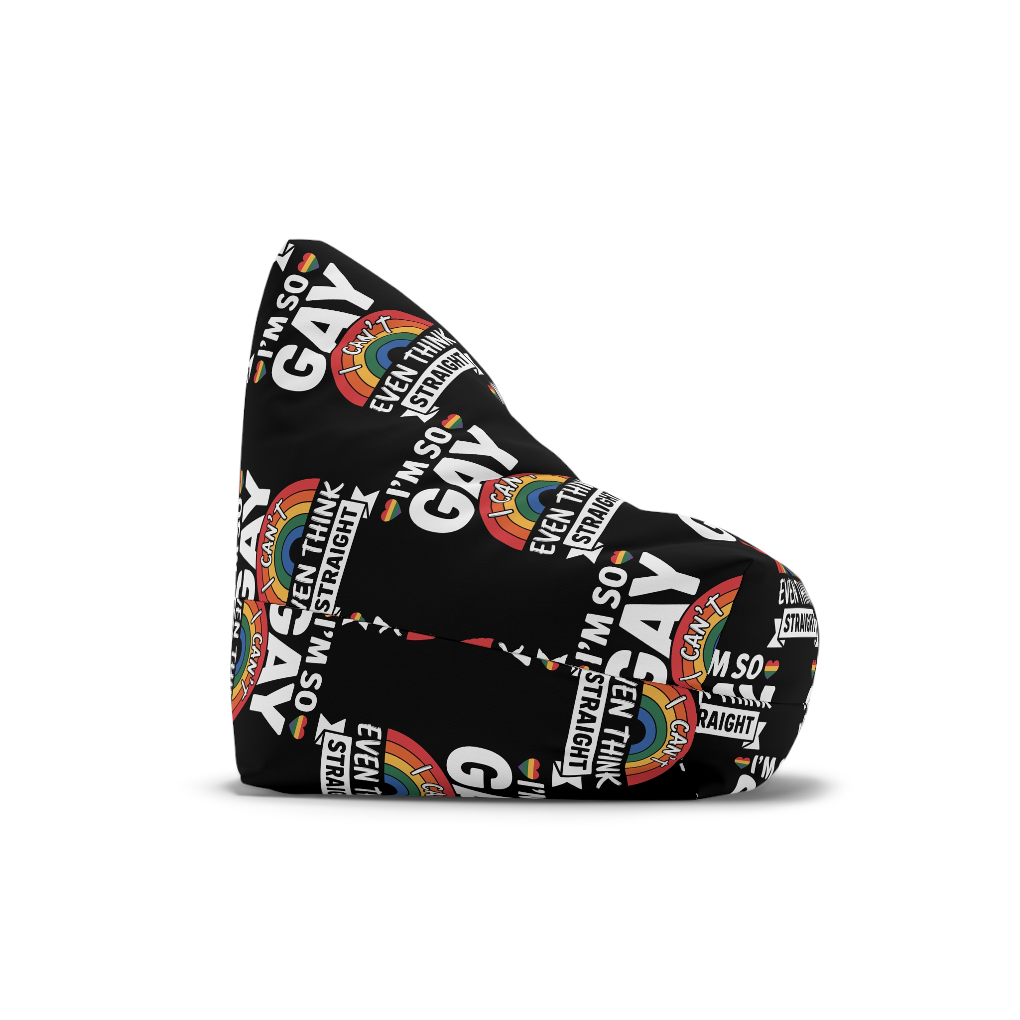 Im So Gay I Cant Even Think Straight Pride Design Bean Bag Chair Cover - Image 3