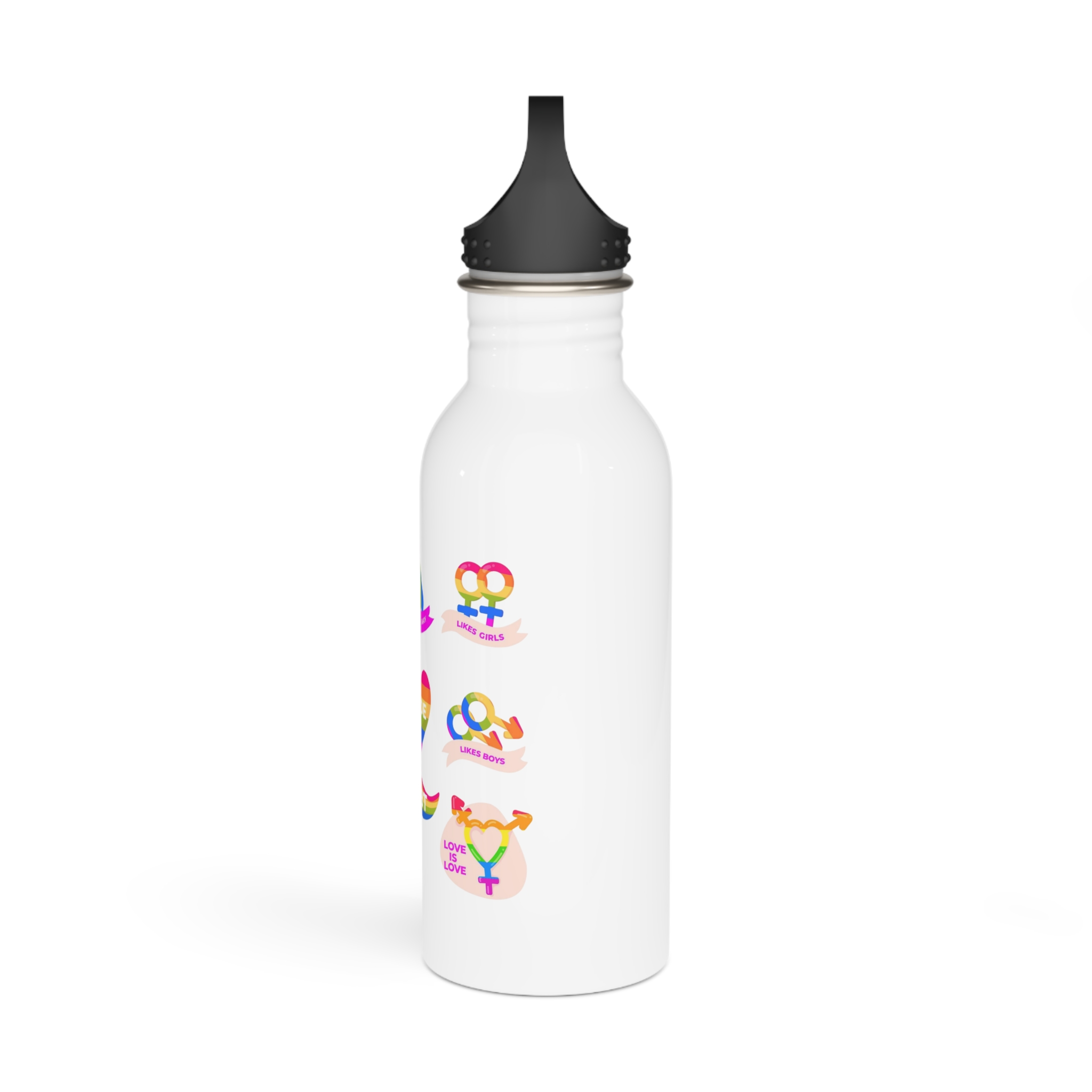 Pride Day Labels Set Stainless Steel Water Bottle - Image 4