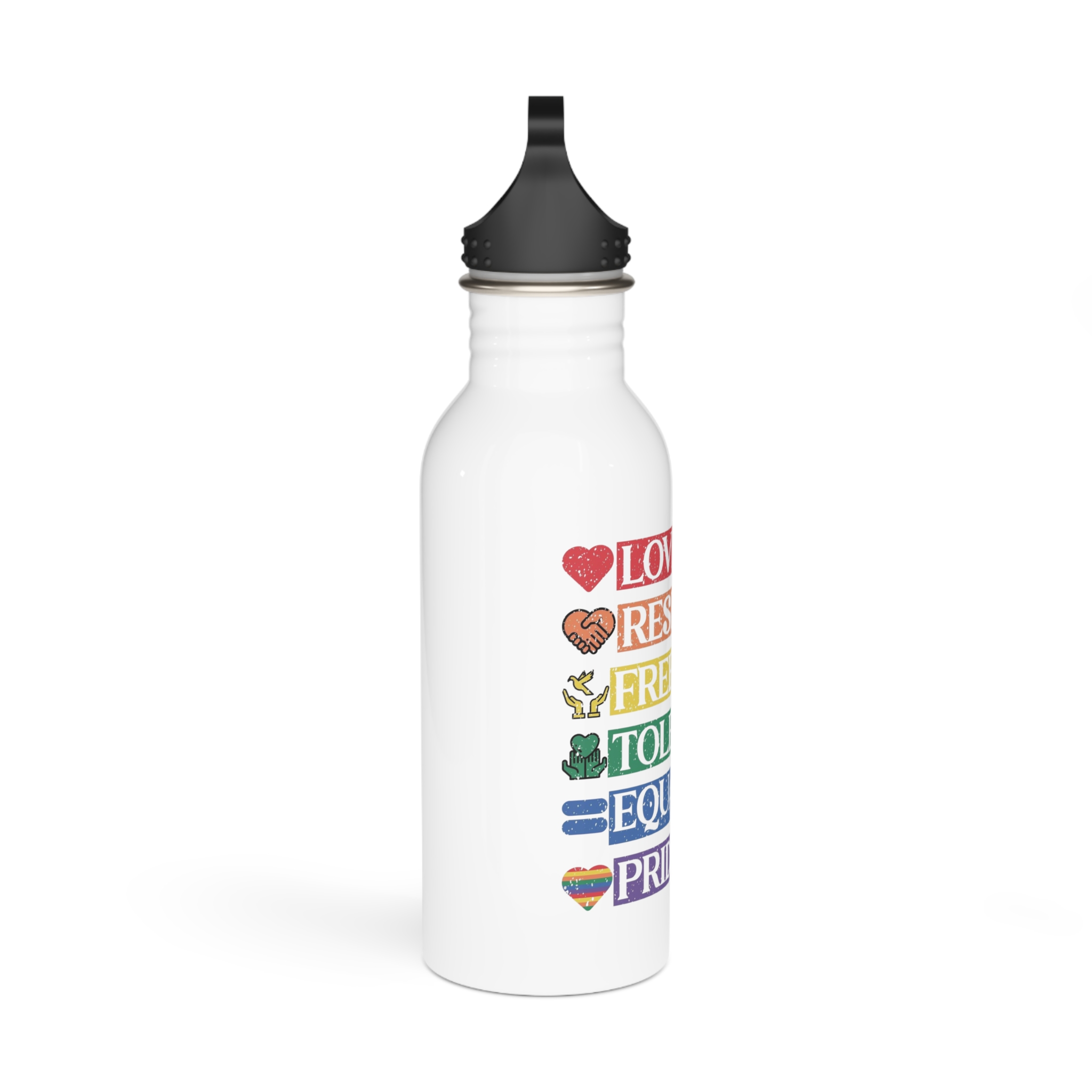 Lgbtq Pride Month Quote Eps Design Vector Pride Design Template (1) Stainless Steel Water Bottle - Image 2