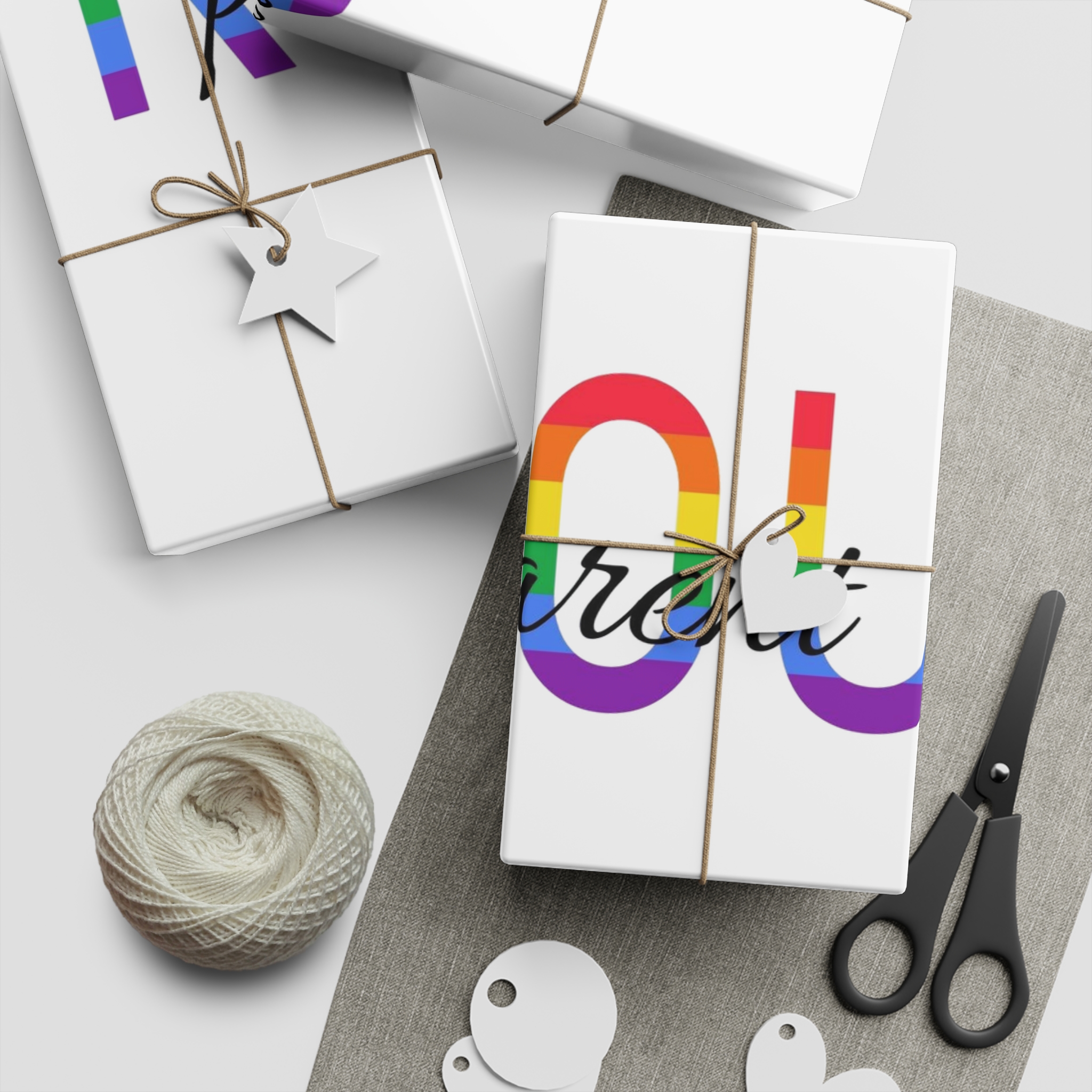 Proud Parent Letering Rainbow Colors Lgbt Flag Lgbt Parents Community Support Gift Wrapping Paper Sheets 1pc - Image 5