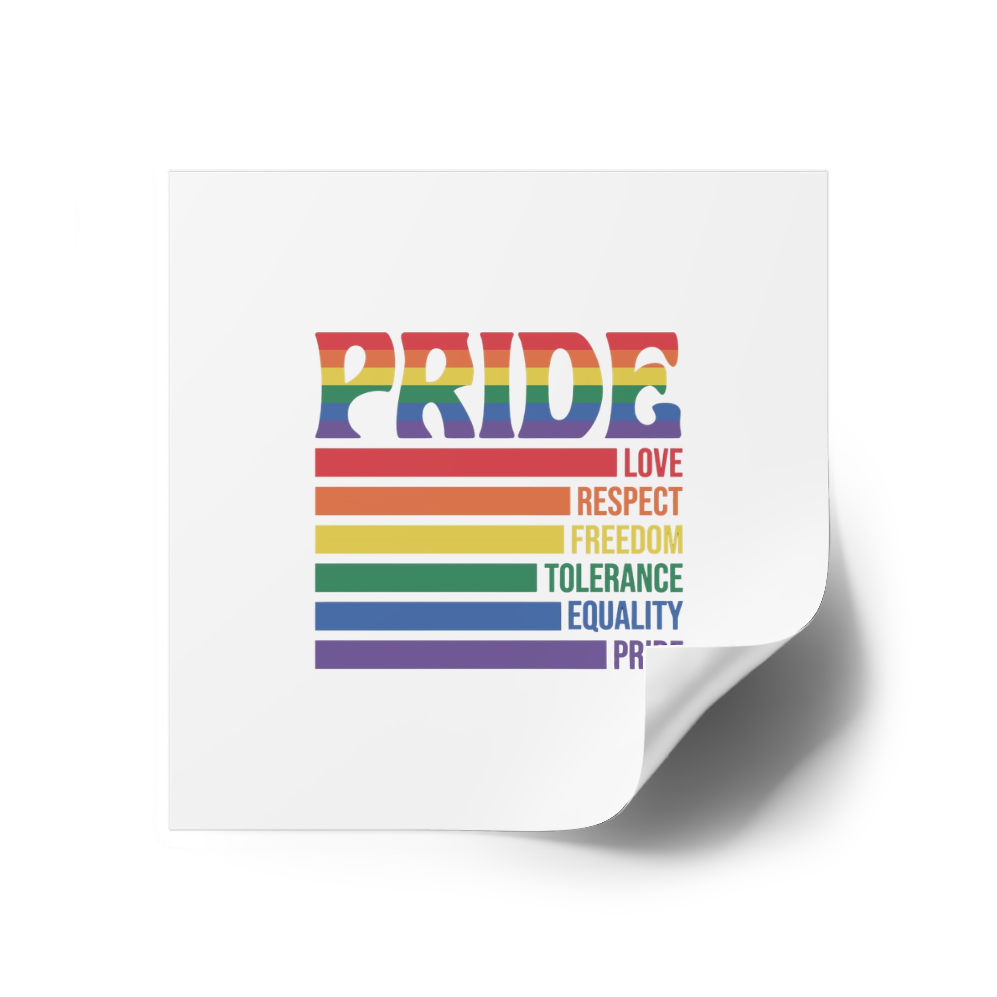 Pride Lgbtq Gay Typography Vector Tshirt Design1 Laminate Stickers Square - Image 26