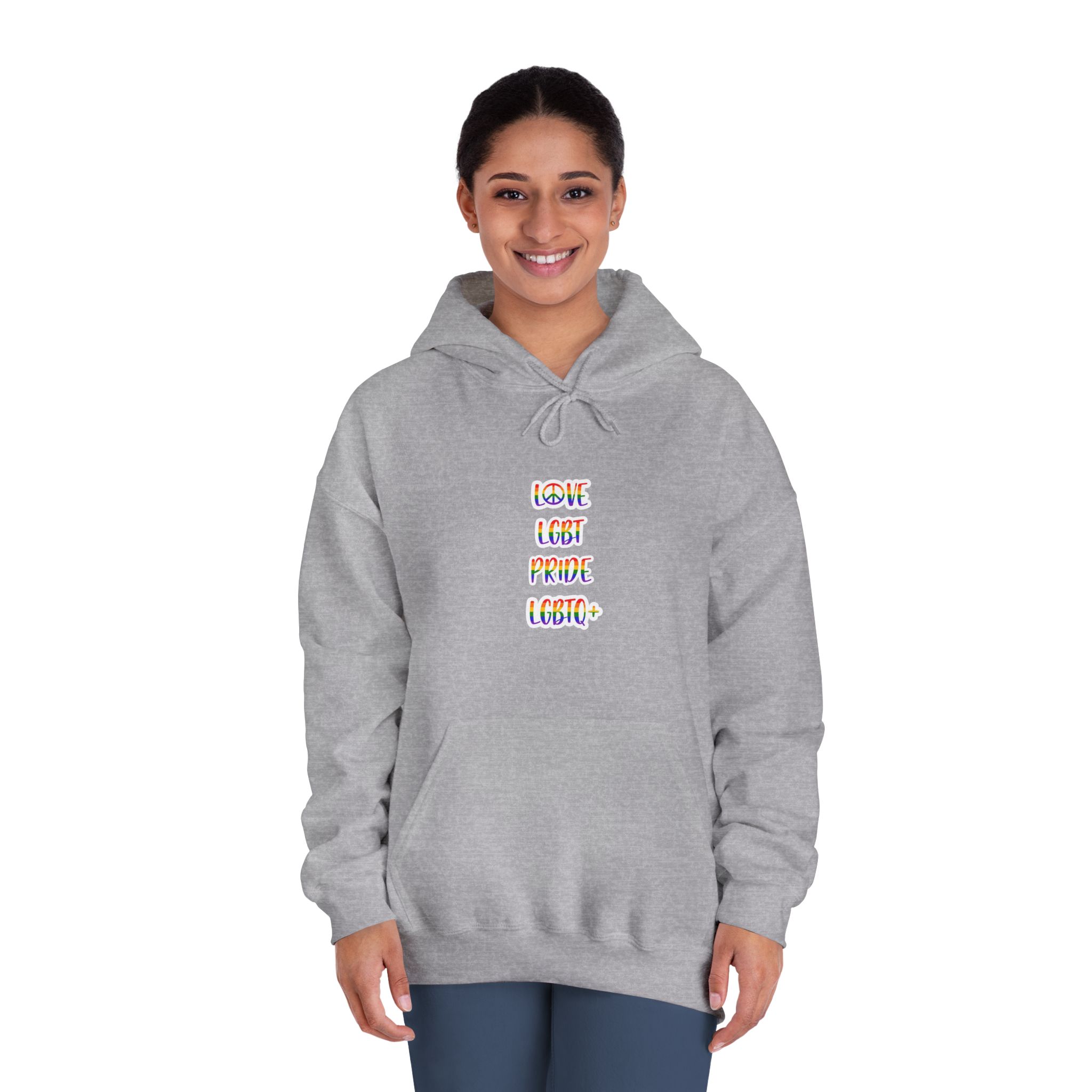 Lgbt Pride Month June Poster Card Banner Background Vector Illustration Unisex Dryblend Hooded Sweatshirt - Image 16