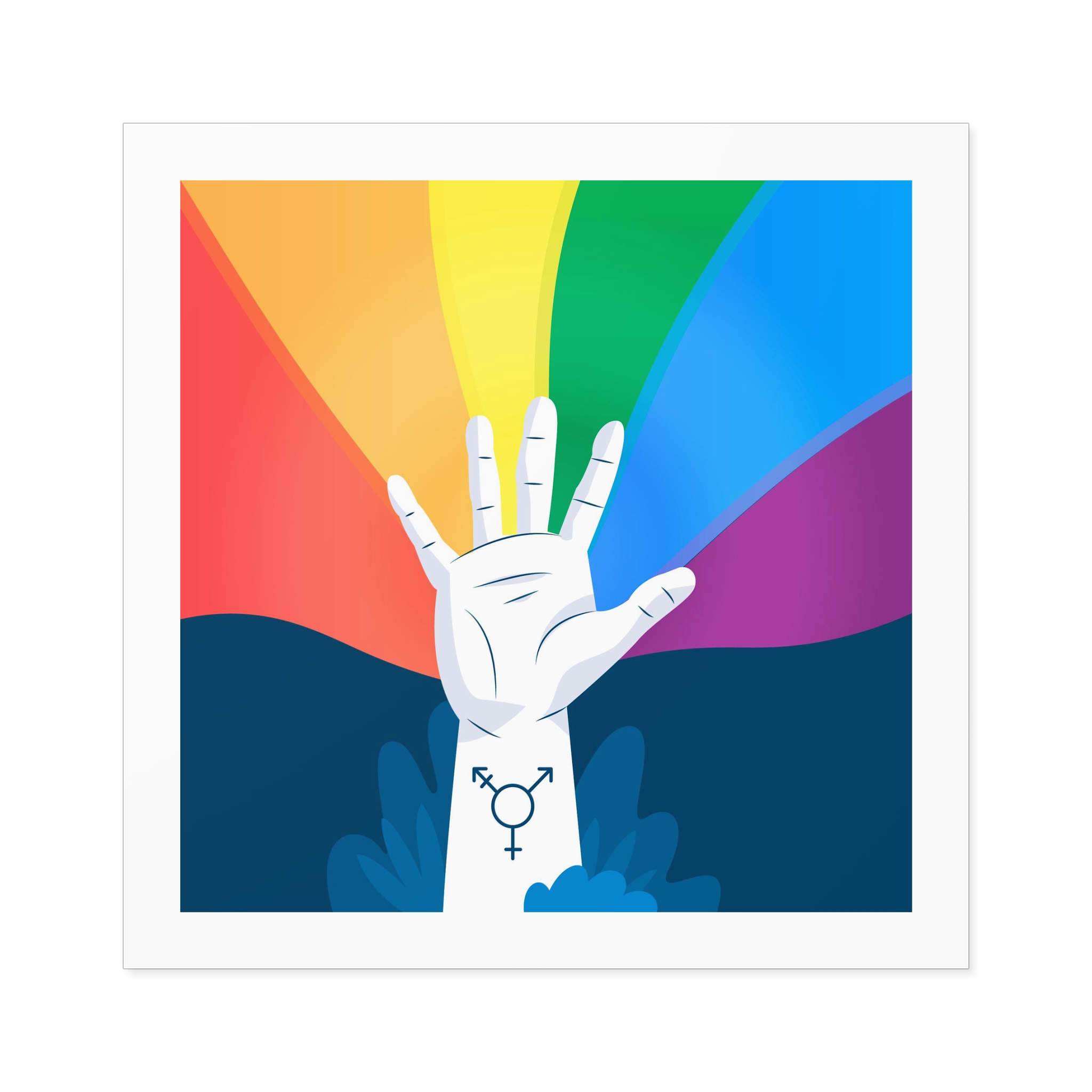 Pride Day Concept Laminate Stickers Square - Image 49