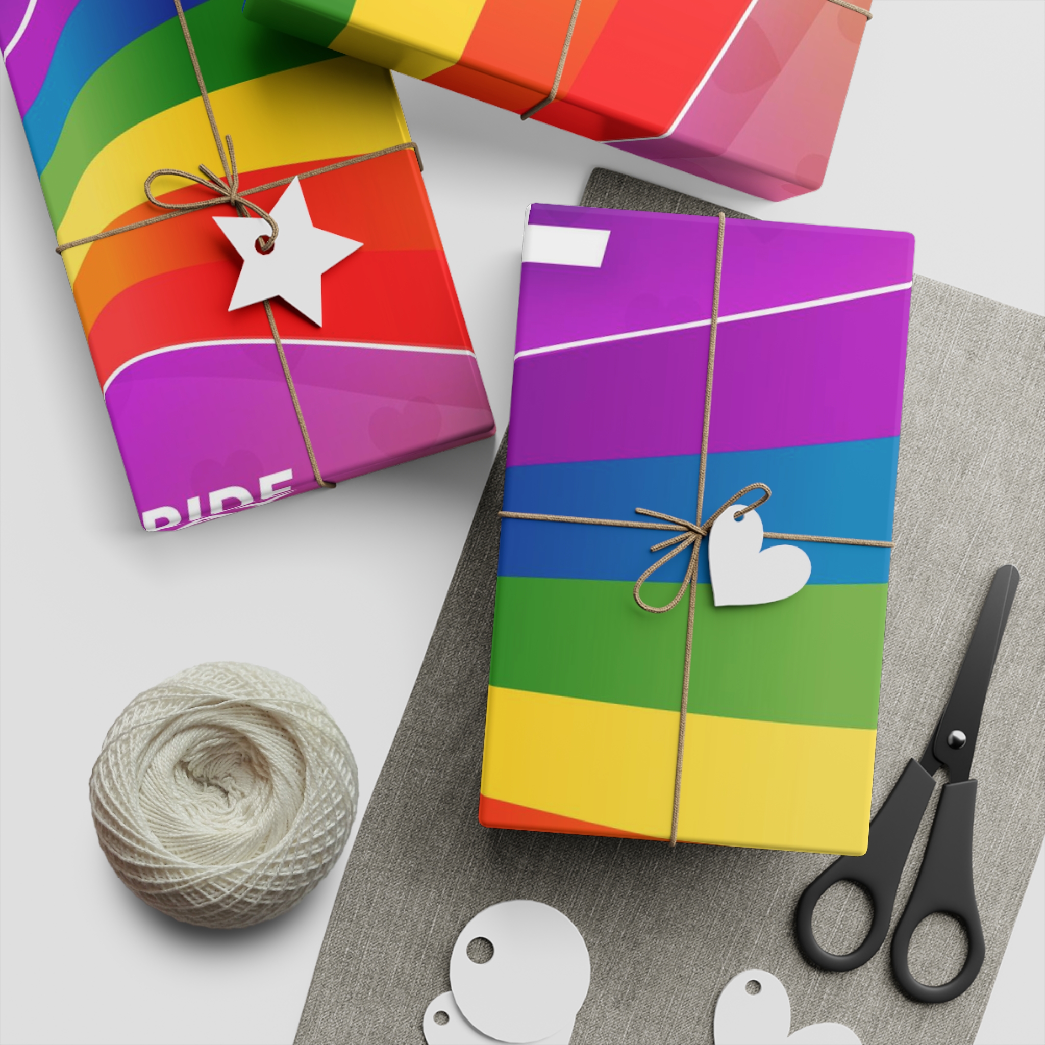 Colorful Pride Day Flag Concept Gift Wrapping Paper Sheets 1pc - Image 5