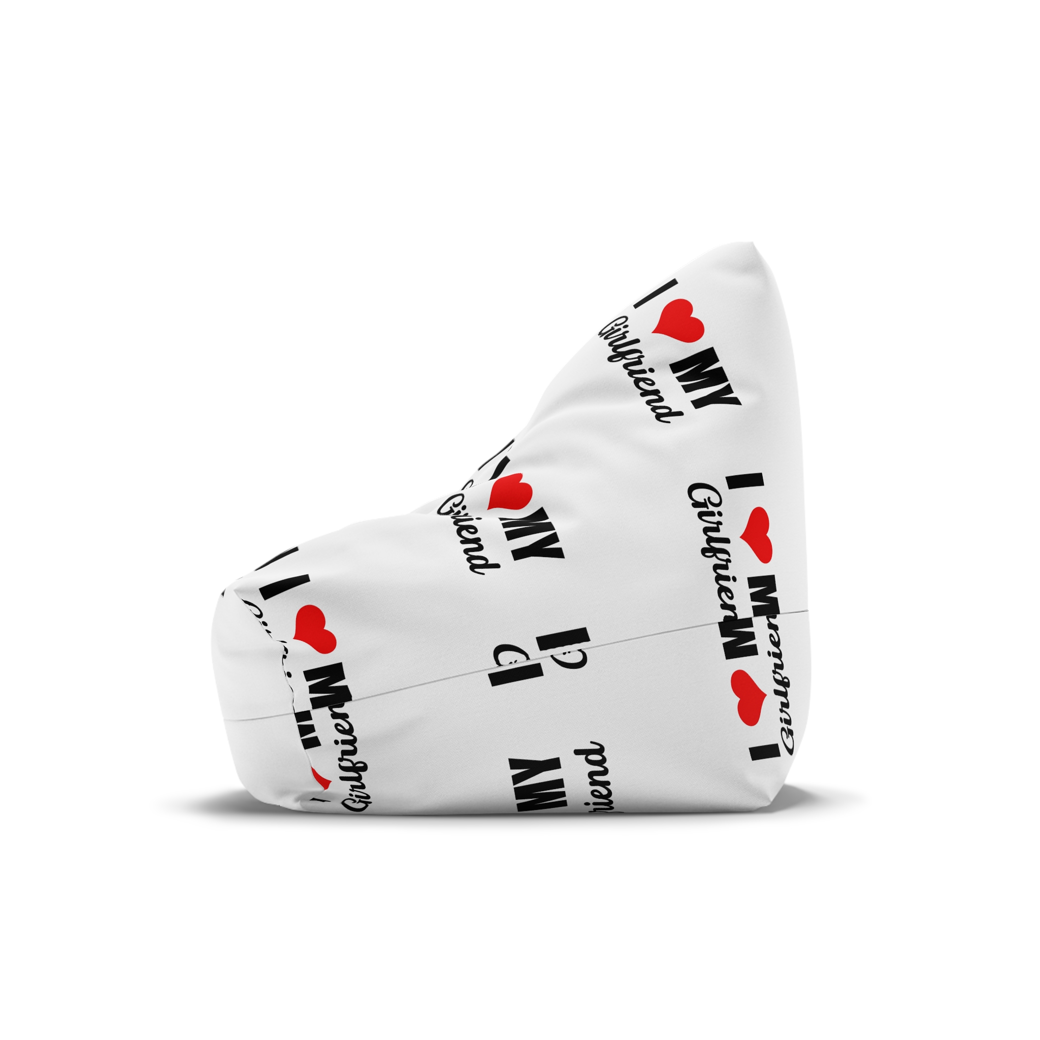 I Love My Girlfriend Valentine T Shirt Design Bean Bag Chair Cover - Image 4