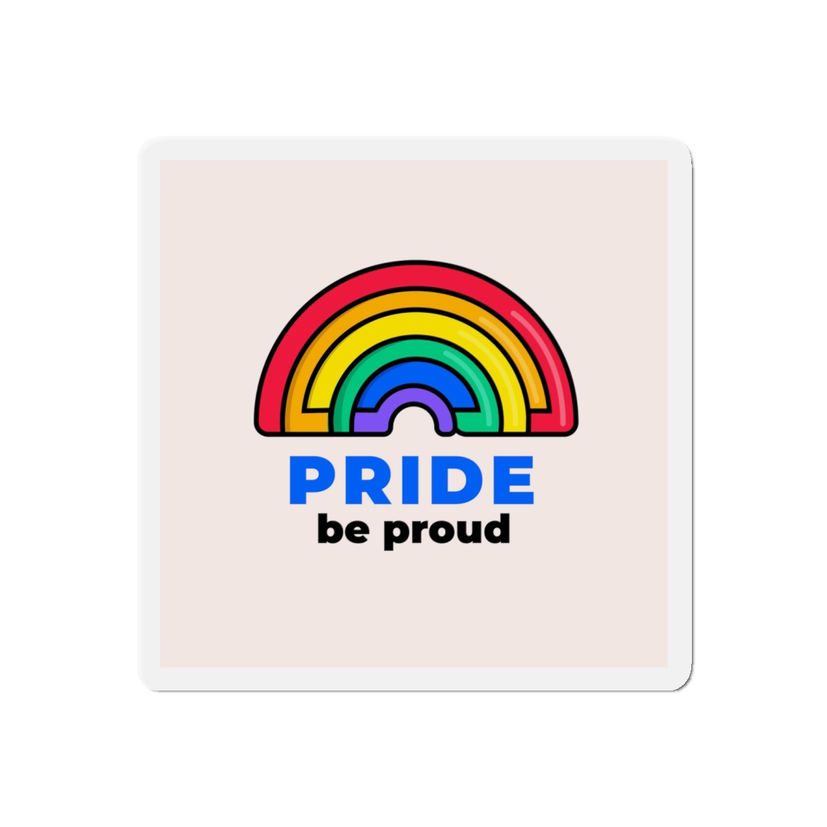 Flat Lgbt Pride Month Logo Template(1) Die Cut Magnets - Image 7