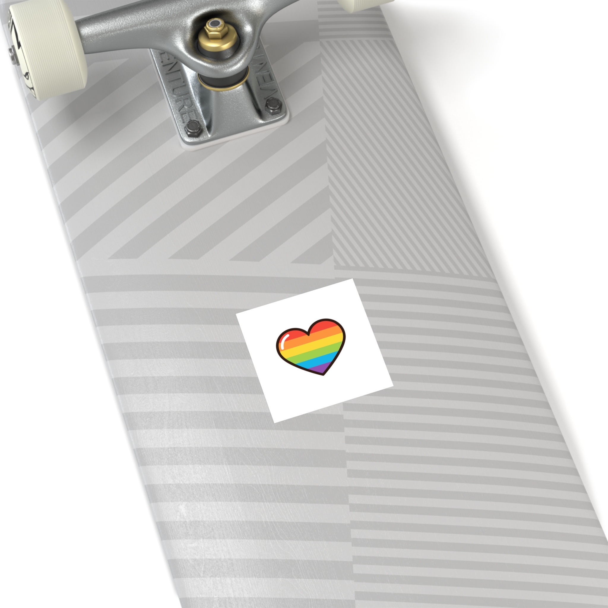 Lgbtq Pride Rainbow Heart Icon Laminate Stickers Square - Image 12