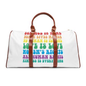 Black Lives Matter Typography T Shirt Design Waterproof Travel Bag