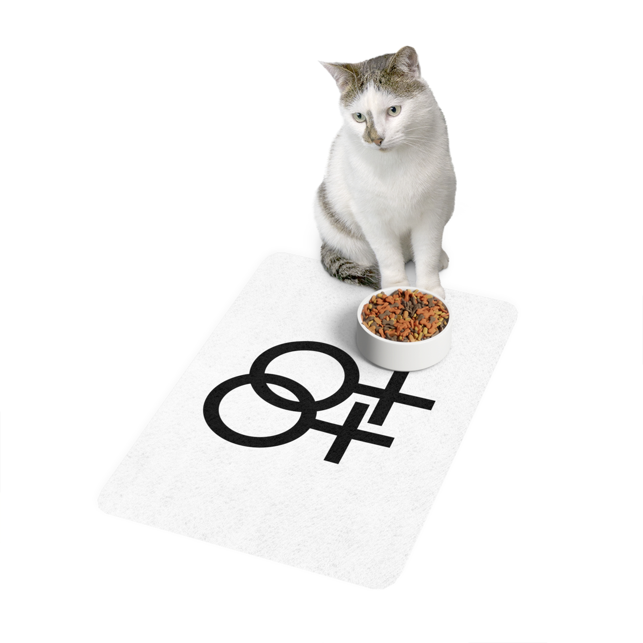 Double Female Symbol Pet Food Mat 12x18 - Image 3
