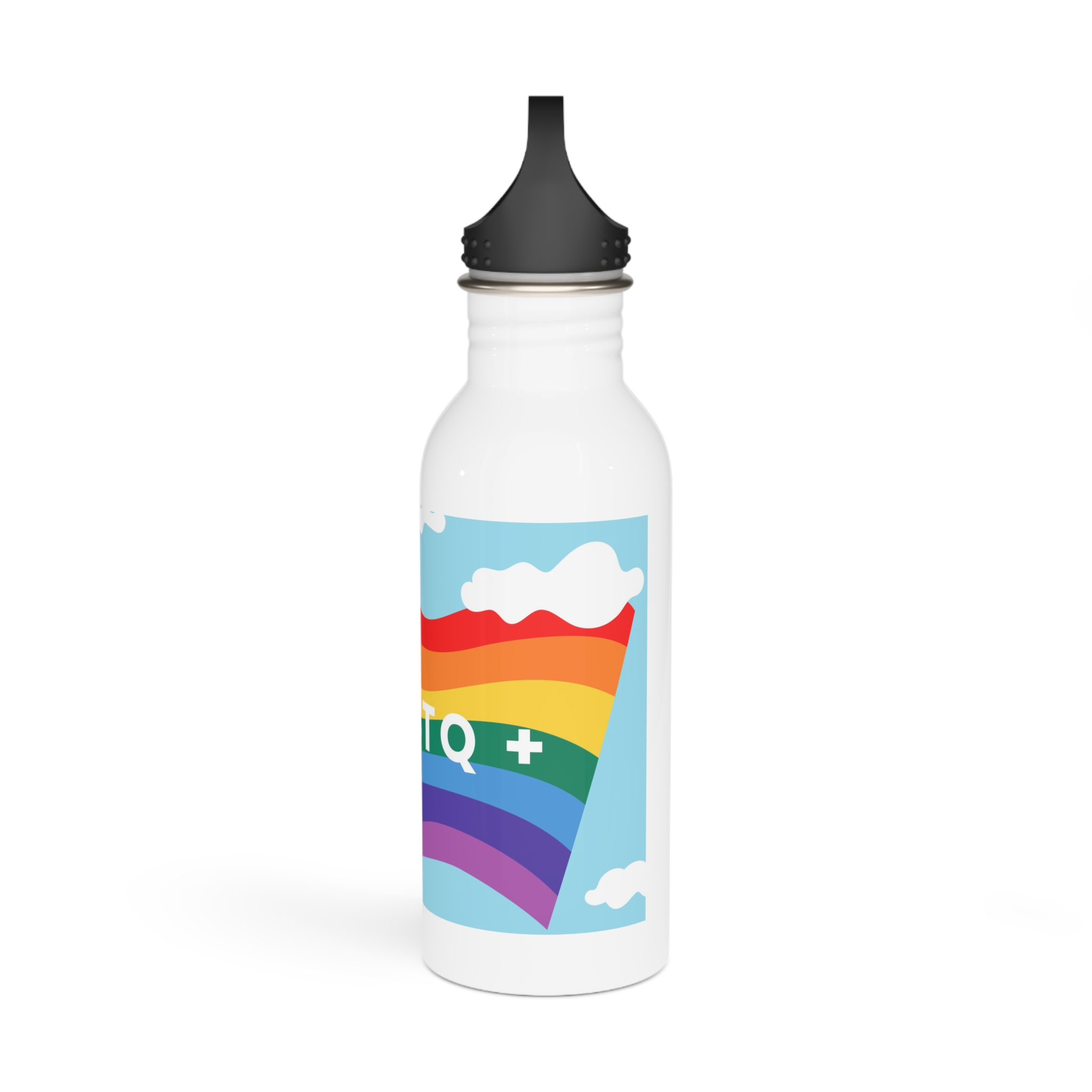 Rainbow Flag Banner Template Lgbtq Rights Stainless Steel Water Bottle - Image 4