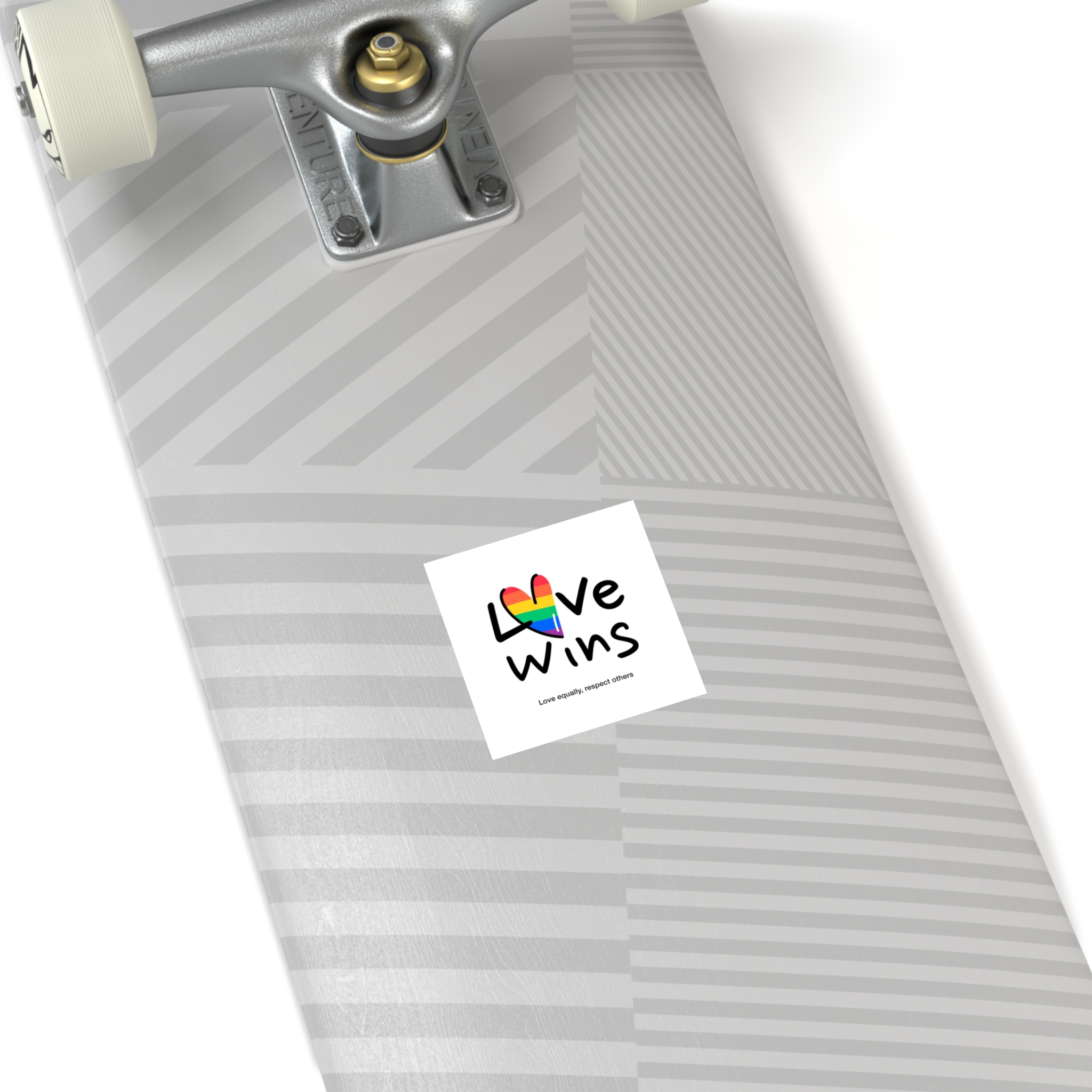 Love Letter Pride Rainbow Lettering Text Writing Pattern Freedom Love Heart Homo Colors Flag Parade(2) (1) Laminate Stickers Square - Image 4