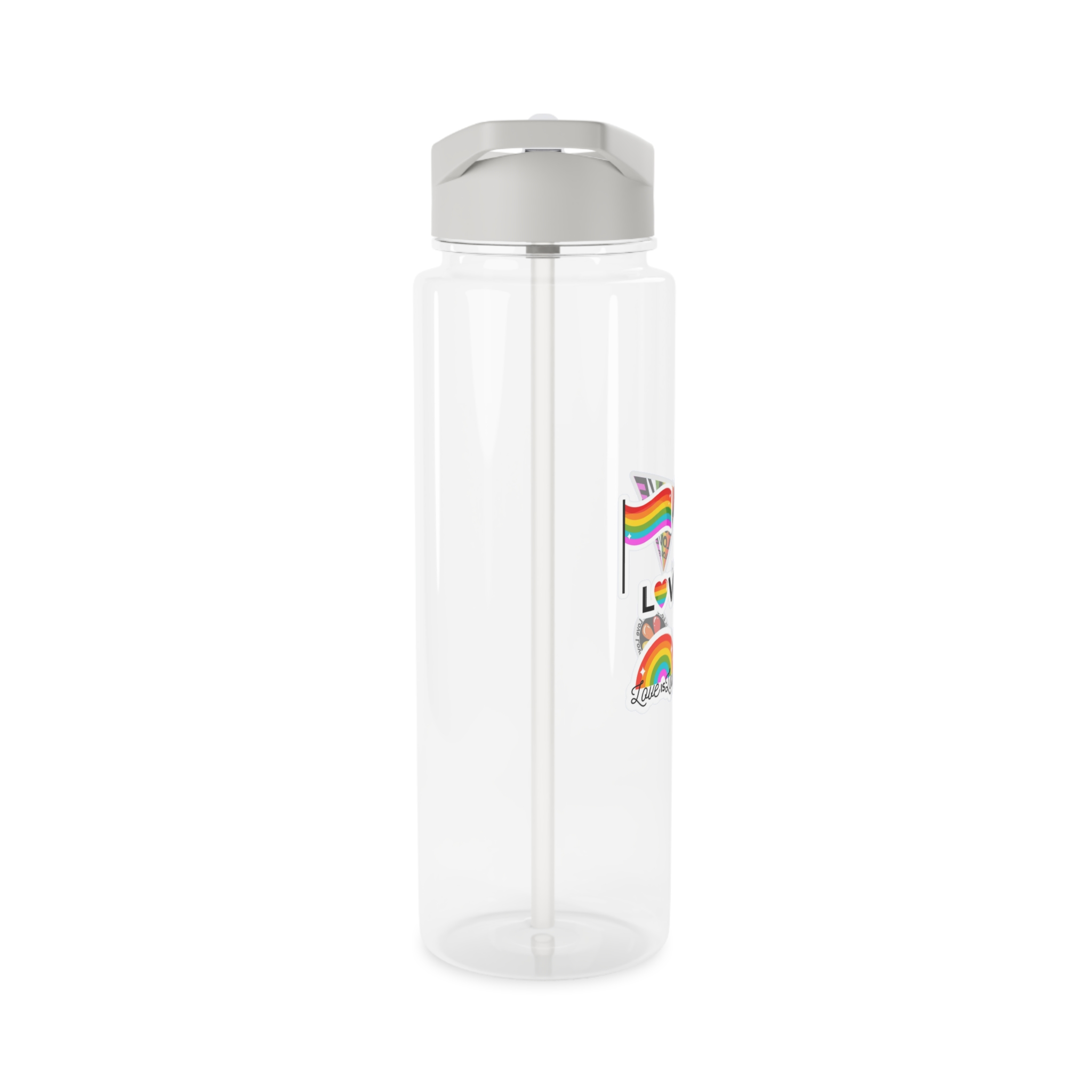Pride Day Badges With Flag Tritan Water Bottle - Image 8