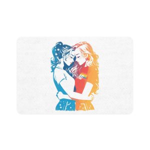 Lesbian Pride Parade Banner Pet Food Mat 12x18