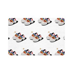Rainbow Shoes Pet Food Mat 12x18