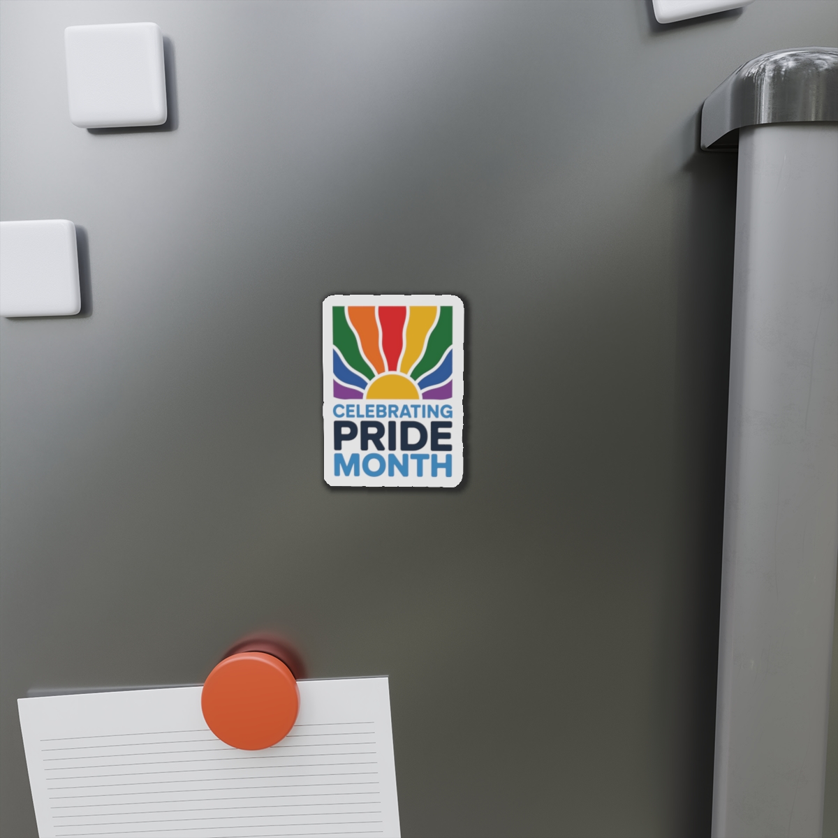Celebrating Pride Month Colorful Graphic Design (1) Die Cut Magnets - Image 5