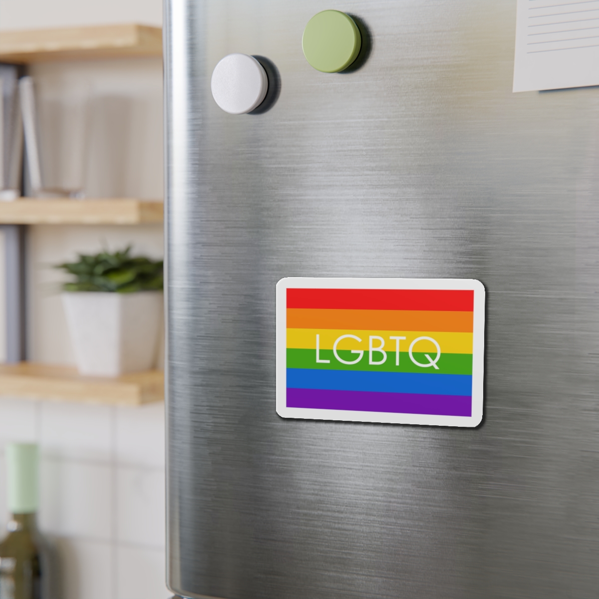 Lesbian Gay Bisexual Transgender Queer Flag Rainbow Pride Flag Lgbtq Die Cut Magnets - Image 9