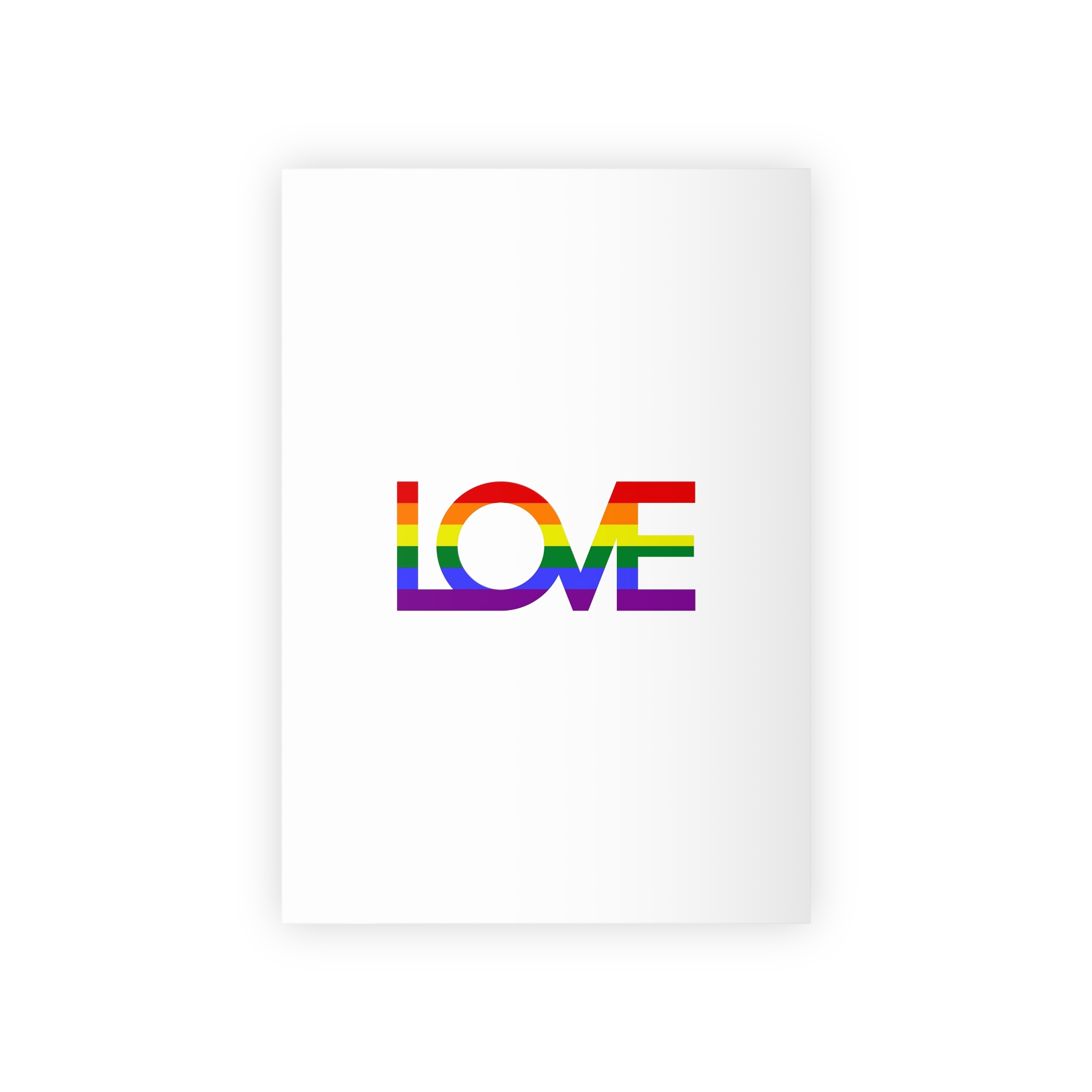 Inscription Love With Colors Lgbt Flag Vector Illustration Gift Wrapping Paper Rolls 1pc