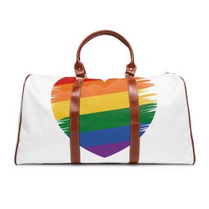 Lgbt Pride Month June Lesbian Gay Bisexual Transgender Lgbtq Flag Rainbow Vector(1) (1) Waterproof Travel Bag