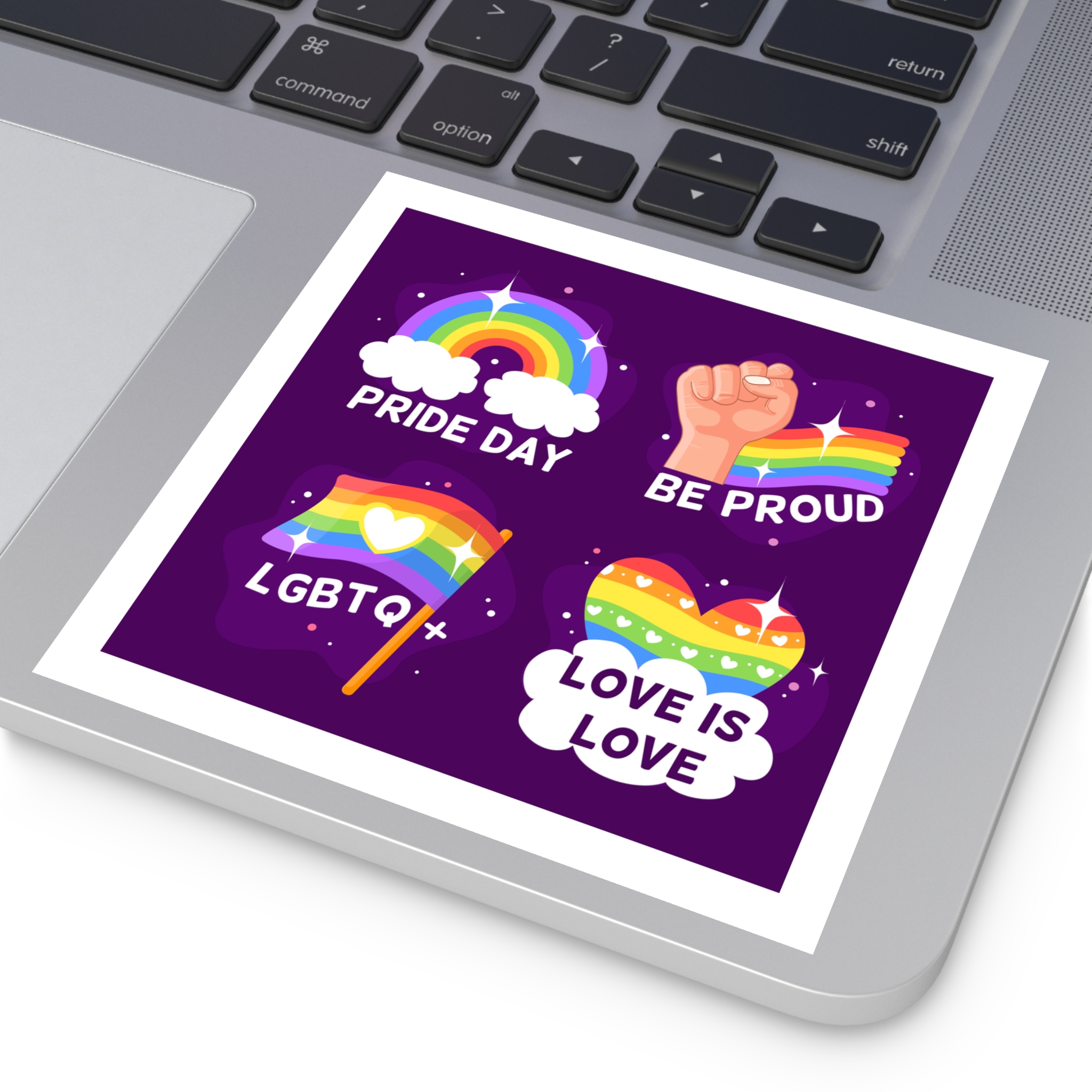 Pride Day Badges Collection Laminate Stickers Square - Image 39