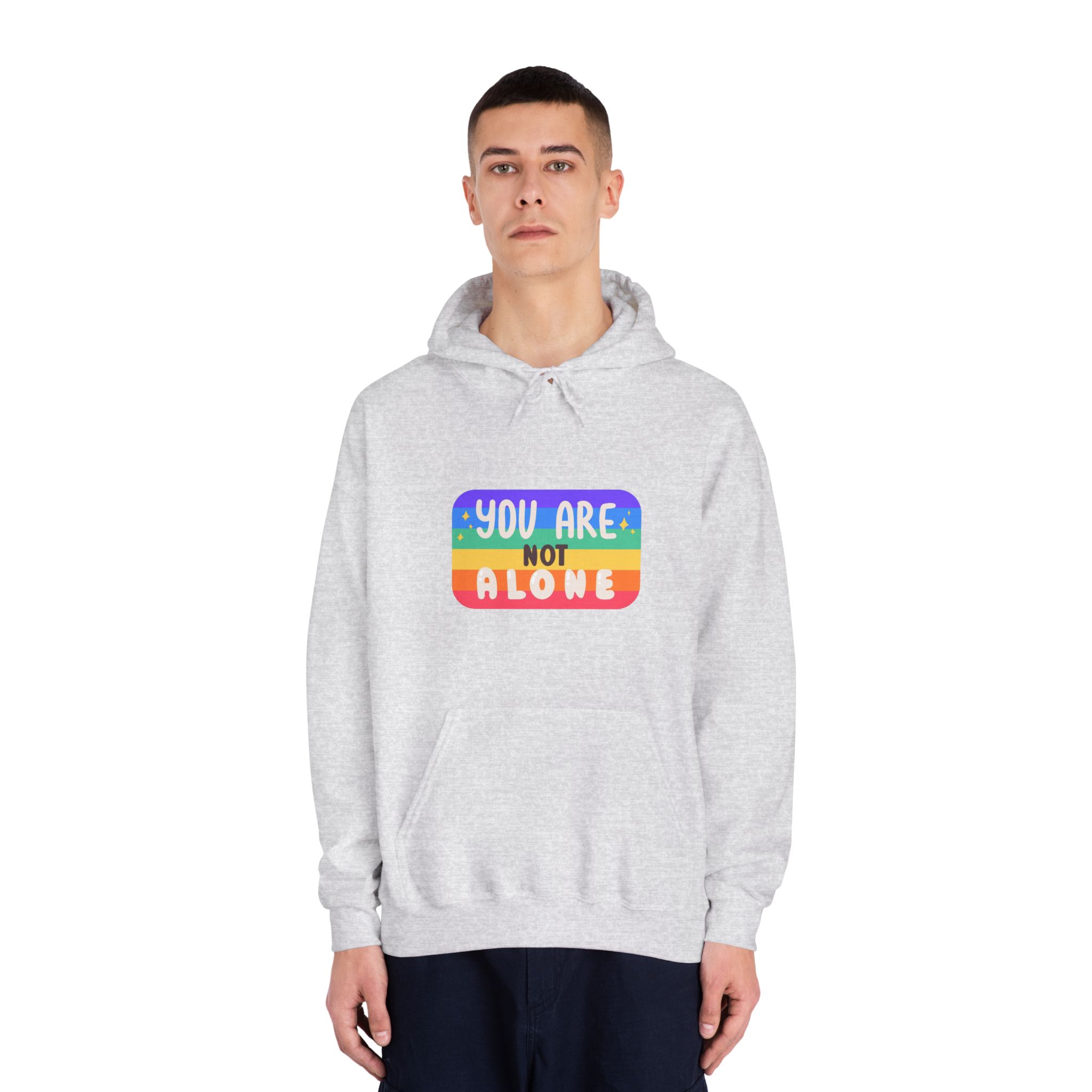 Lgbt Sticker Pack White Background Lgbtq Set Symbol Lgbt Pride Community Rainbow Elements Vector Hand Draw Illustration Hand Drawn Lettering (2) Unisex Dryblend Hooded Sweatshirt - Image 7