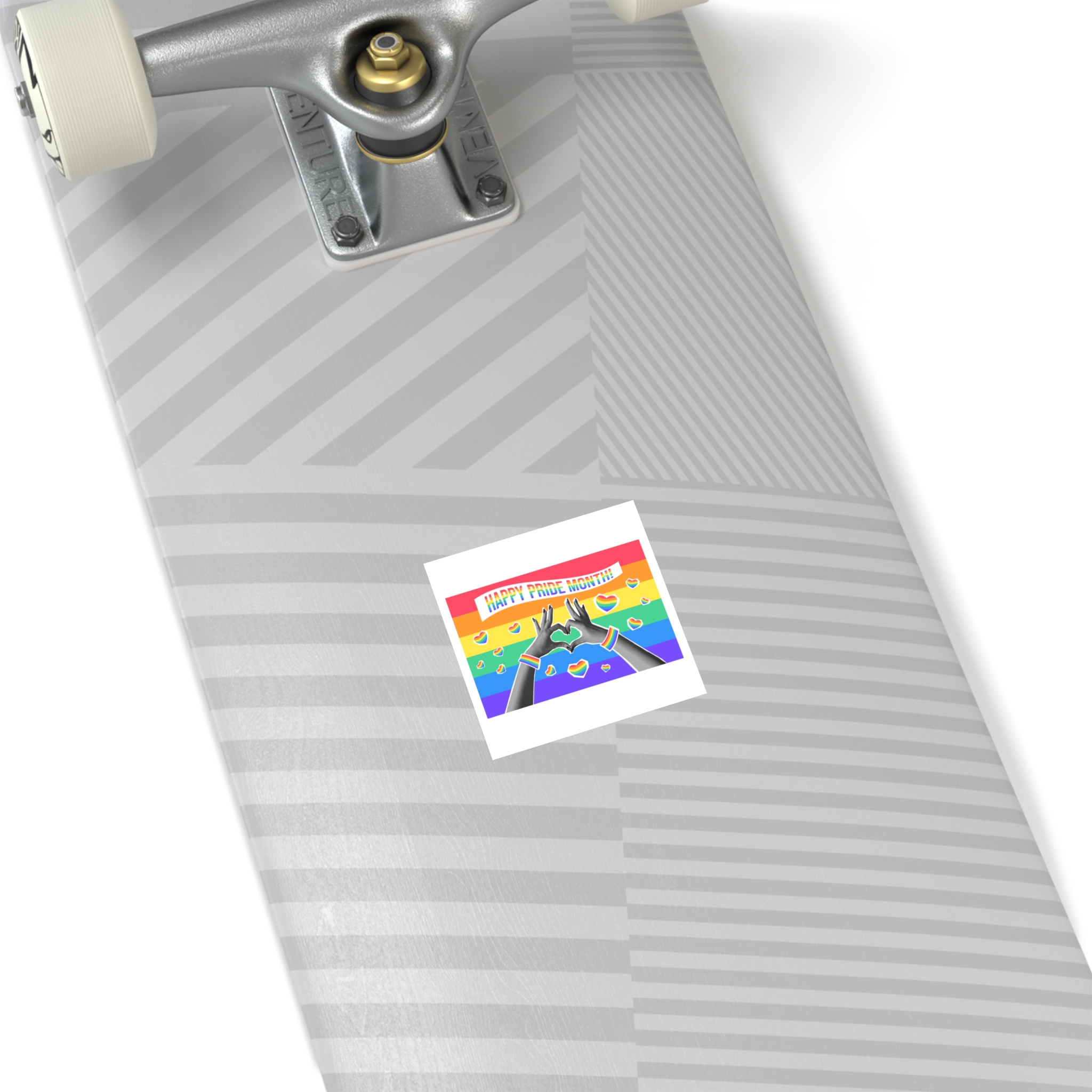 Lgbtq Pride Month Card Y2k Style Trendy Retro Collage Halftone Hands Laminate Stickers Square - Image 12