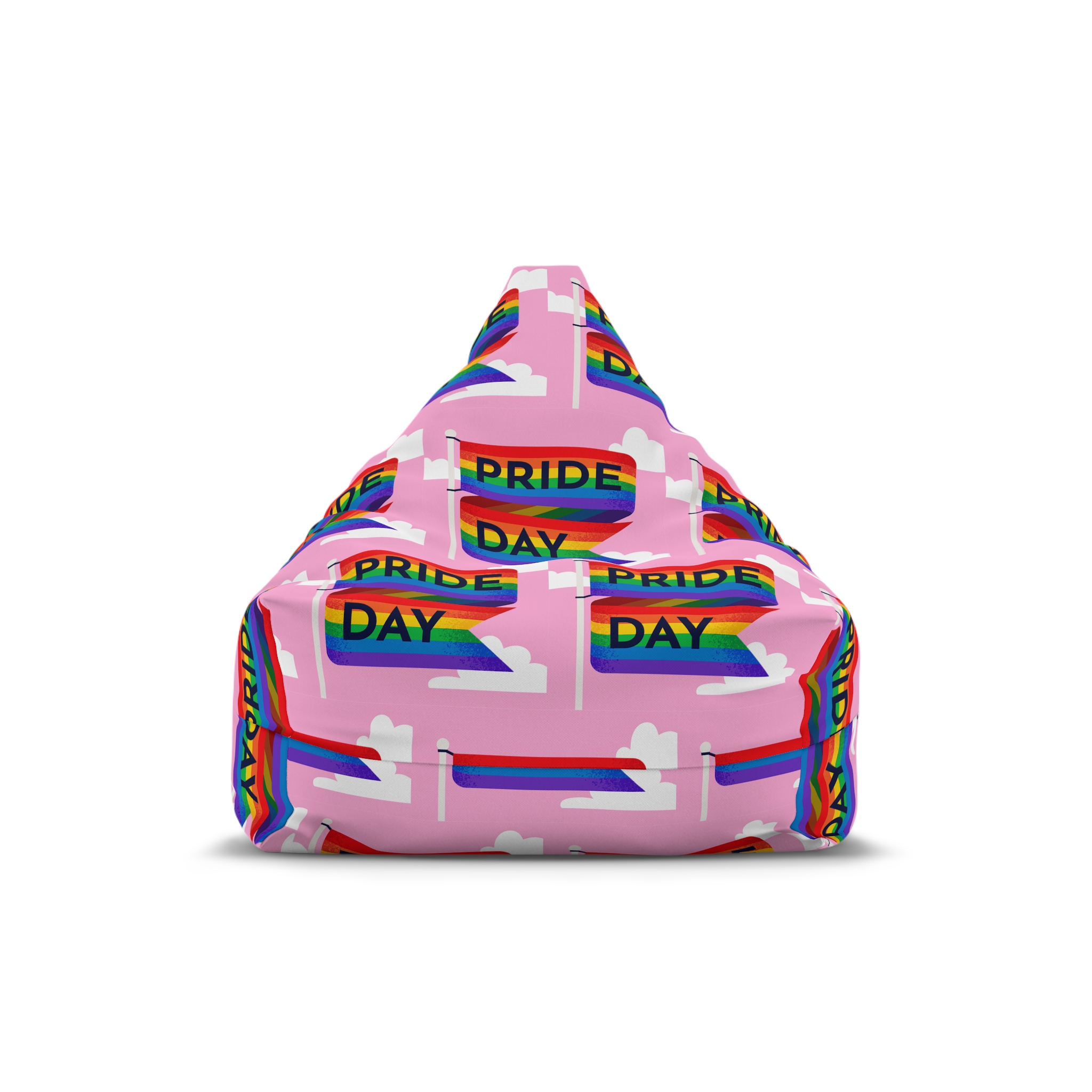 Pride Day Flag Illustration Bean Bag Chair Cover