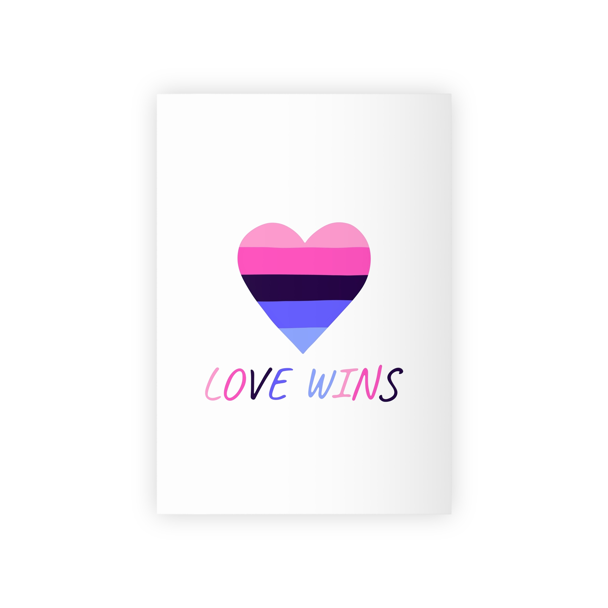 Colorful Heart Shape Omnisexual Pride Flag Happy Pride Day Lgbtqia Community Pride Month Vector Hand Drawn Doodle Posters Stickers Logo Cards Gift Wrapping Paper Rolls 1pc