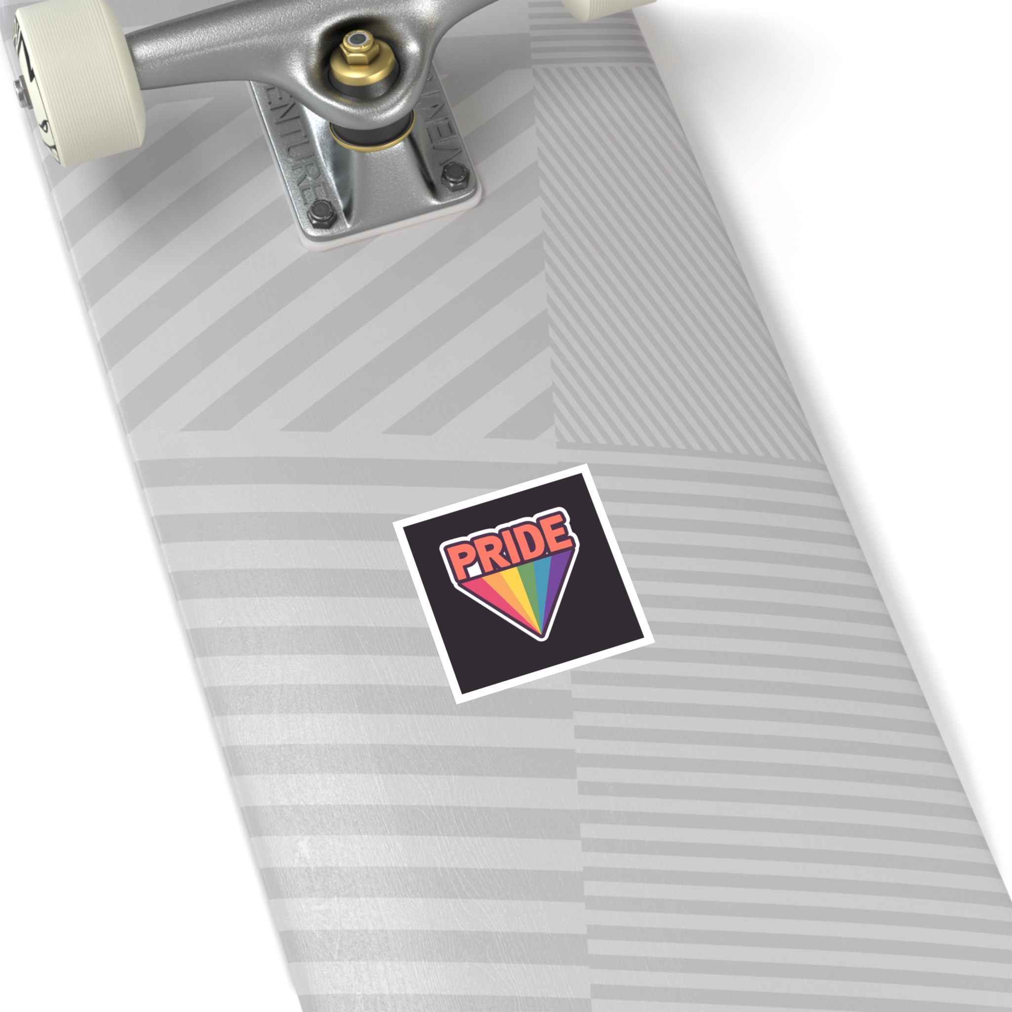 Pride With Rainbow Laminate Stickers Square - Image 4