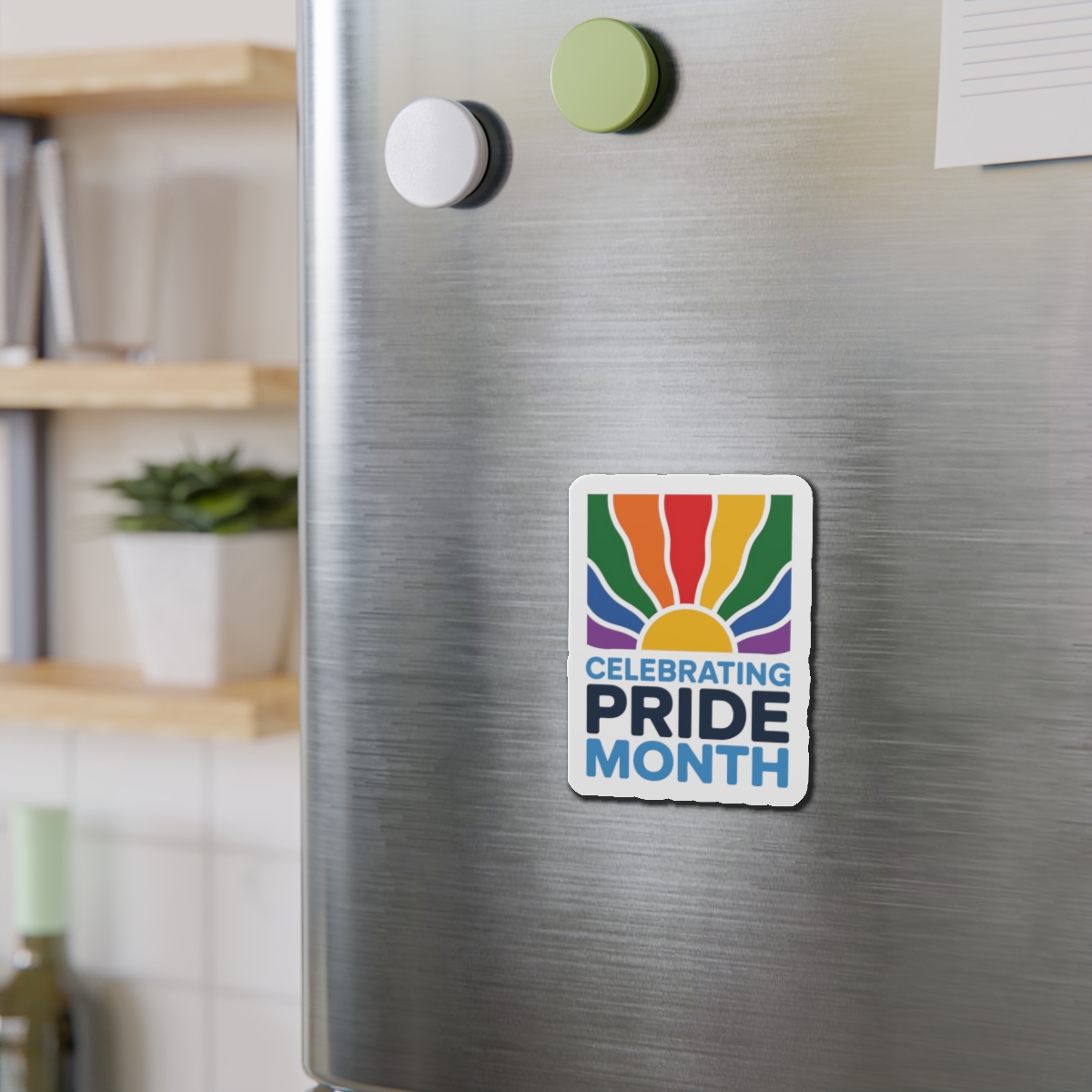 Celebrating Pride Month Colorful Graphic Design (1) Die Cut Magnets - Image 9