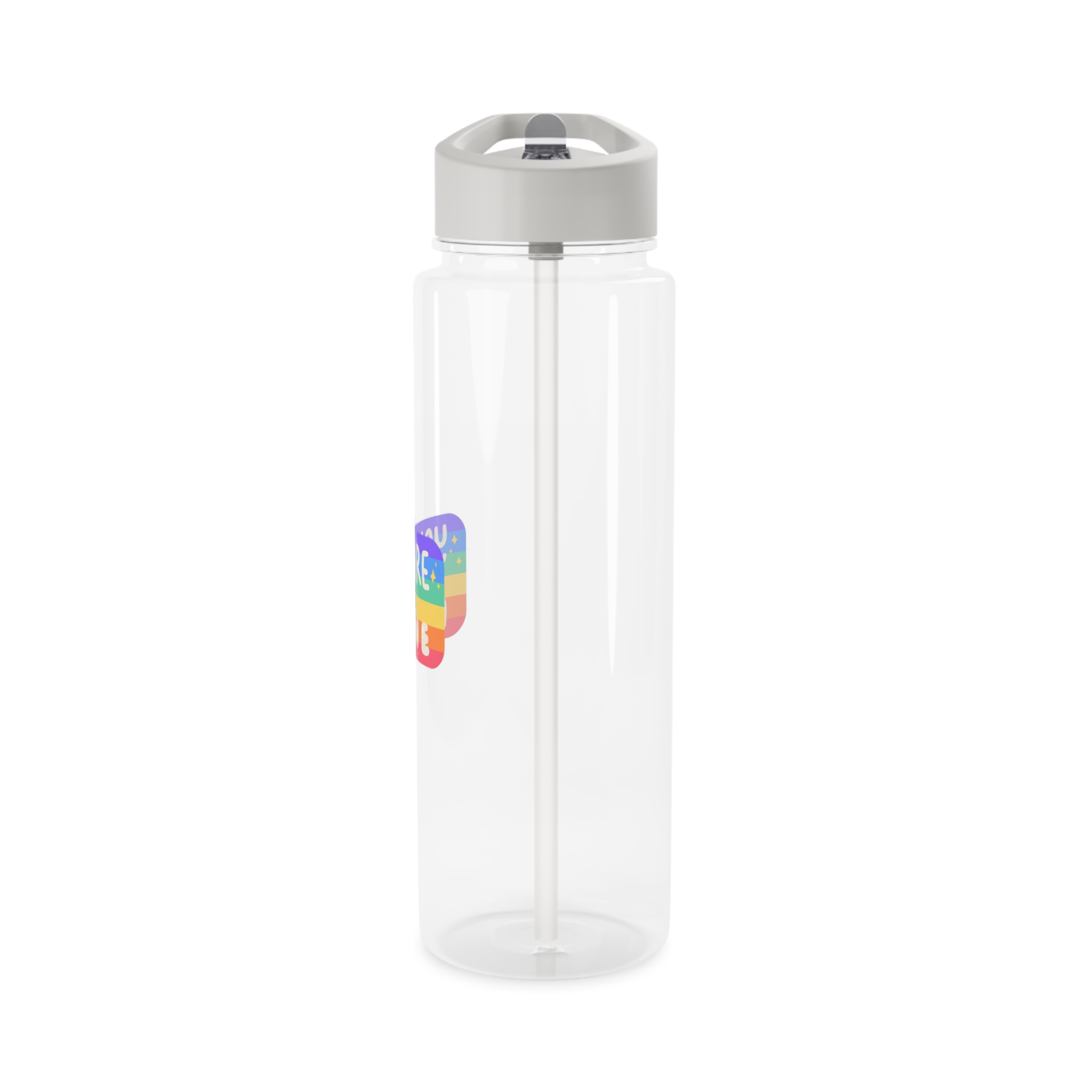 Lgbt Sticker Pack White Background Lgbtq Set Symbol Lgbt Pride Community Rainbow Elements Vector Hand Draw Illustration Hand Drawn Lettering (2) Tritan Water Bottle - Image 7