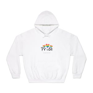 Love Letter Pride Rainbow Lettering Text Writing Pattern Freedom Love Heart Homo Colors Flag Parade(2) Unisex Dryblend Hooded Sweatshirt