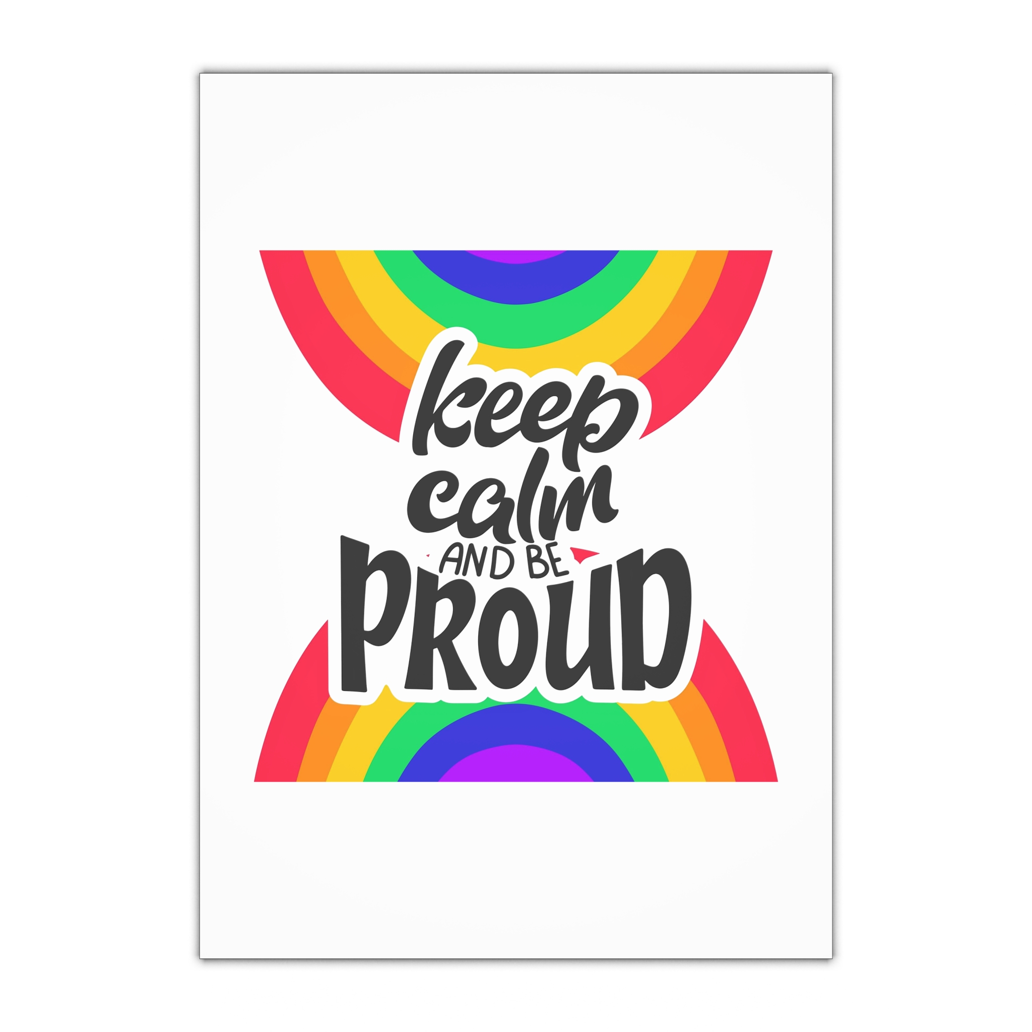 Keep Calm Be Proud Lgbt Lettering Quote Pride Poster Concept With Colorful Rainbow Vector Gift Wrapping Paper Sheets 1pc