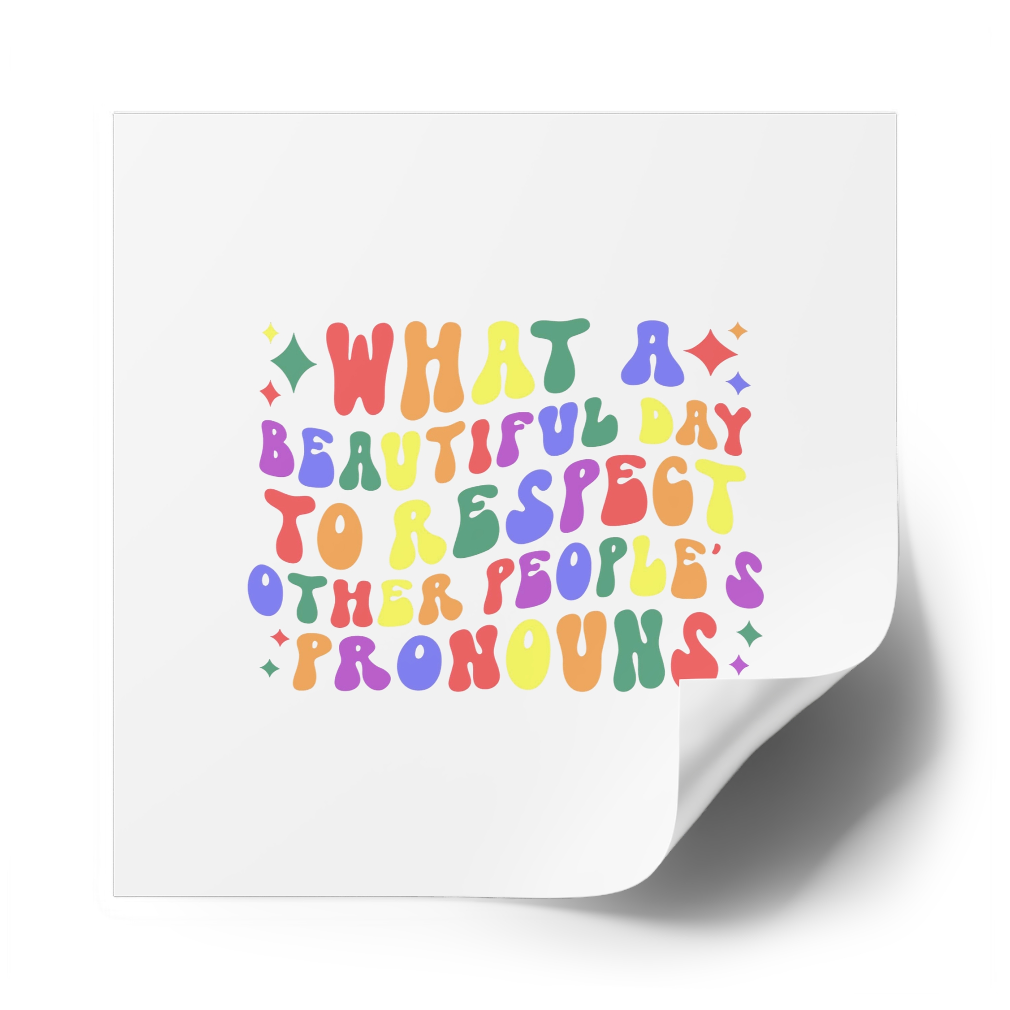 Pride Lgbt Gay Retro Tshirt Design(1) Laminate Stickers Square - Image 58