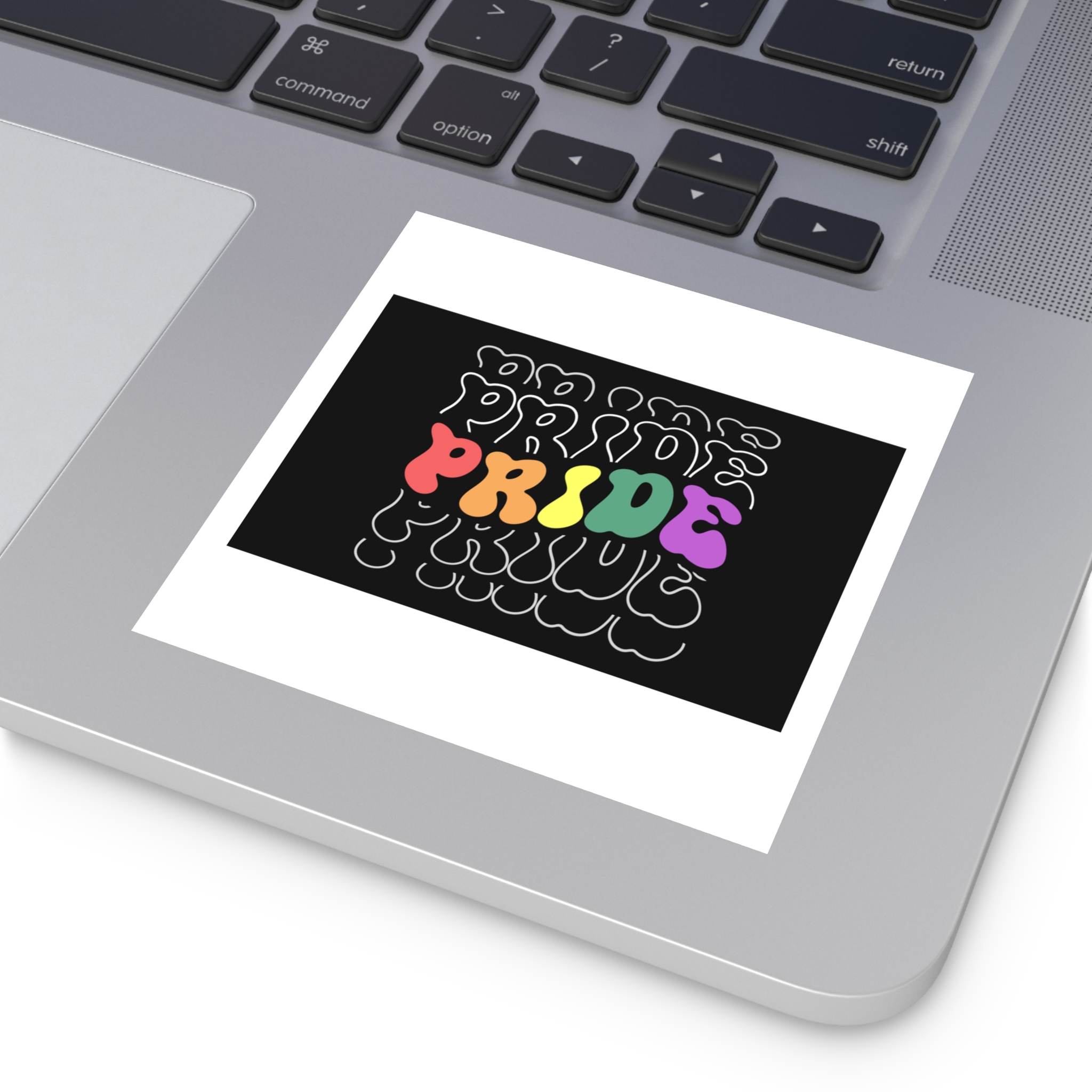 Pride Lgbt Gay Retro Tshirt Design(1) Laminate Stickers Square - Image 27