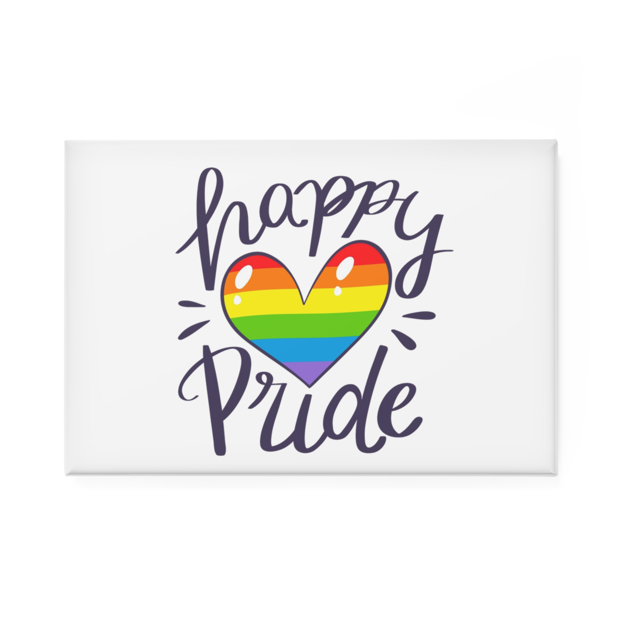Pride Day Concept (1) Button Magnet Rectangle 1 And 10 Pcs