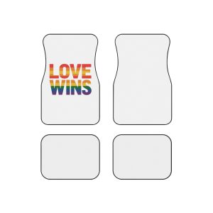 Love Wins Rainbow Pride Message1 Car Mats Set Of 4