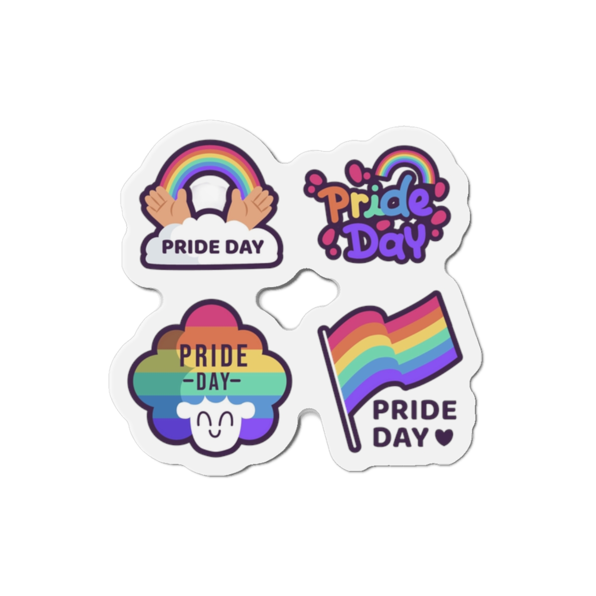 Labels With Pride Day Event Die Cut Magnets