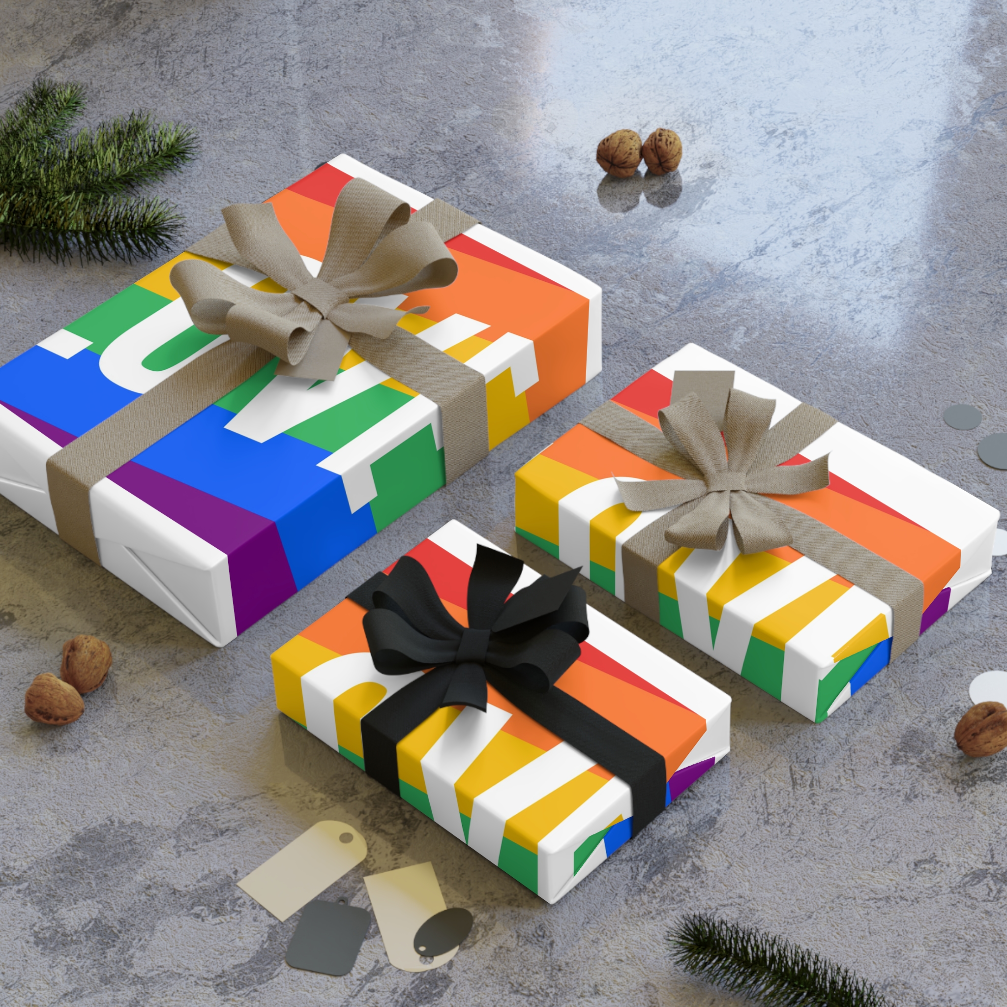 Lgbt Flag 5 Gift Wrapping Paper Rolls 1pc - Image 4