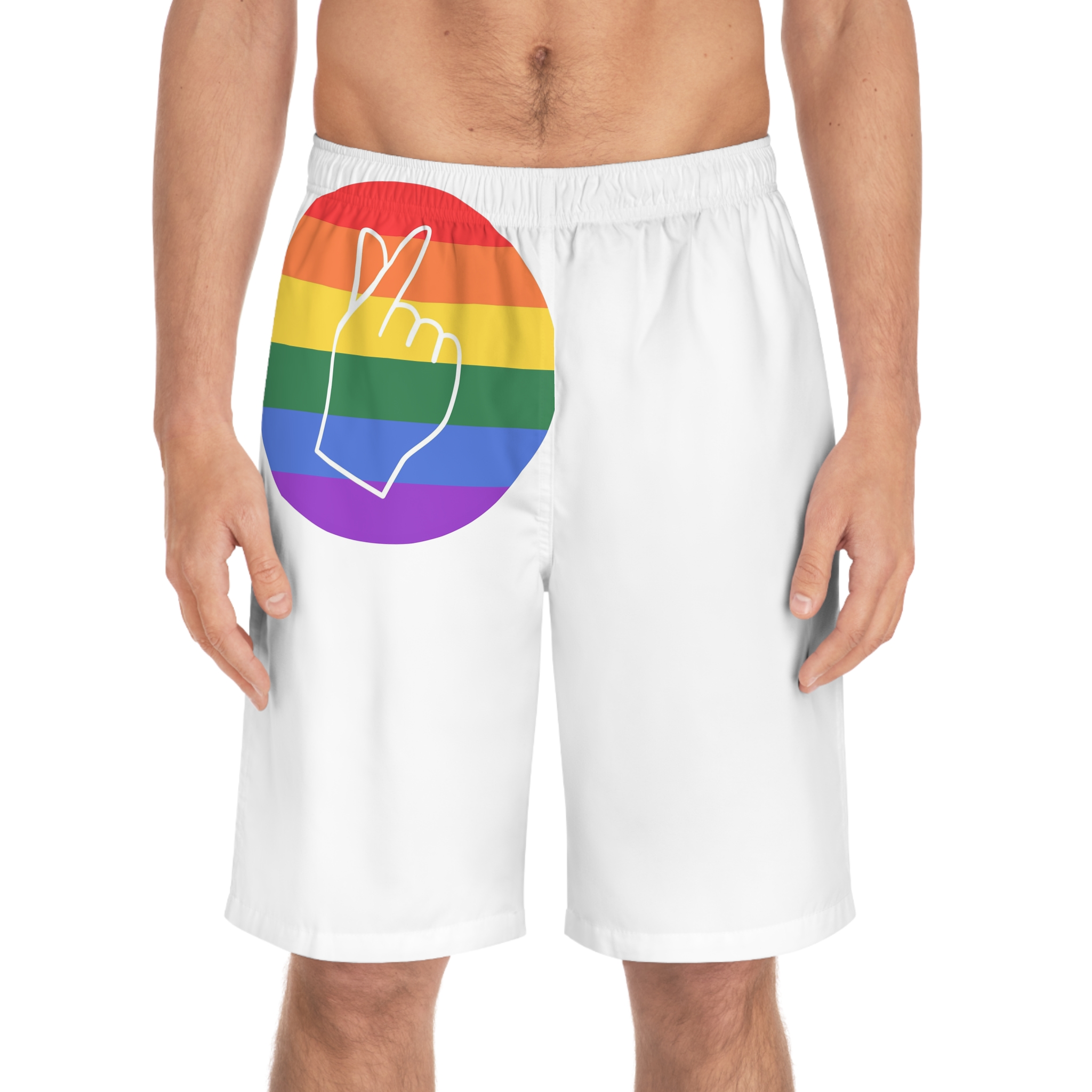 Lgbtq Diversity Rainbow Pride Concept Vector Isolated Illustration Mens Board Shorts Aop - Image 3