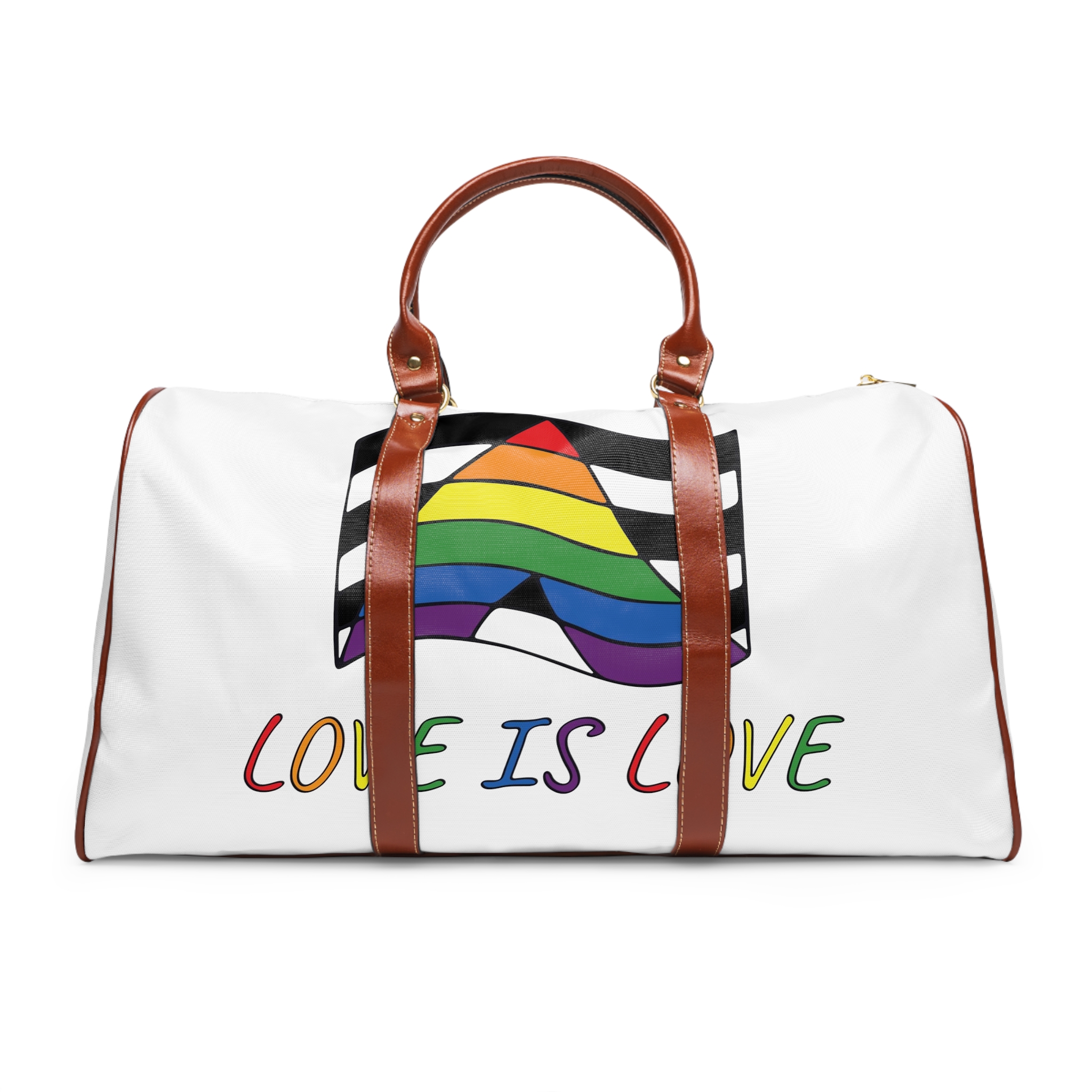 Colorful Straight Ally Pride Flag Happy Pride Day Lgbtq Community Pride Month Vector Hand Drawn Doodle Posters Stickers Logo Cards Waterproof Travel Bag