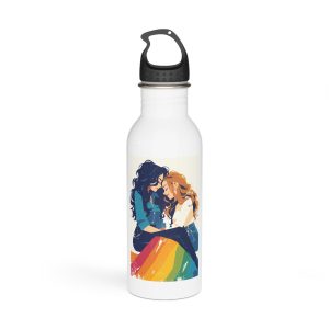 Lesbian Unity Strength Art Exhibit Sticker Stainless Steel Water Bottle