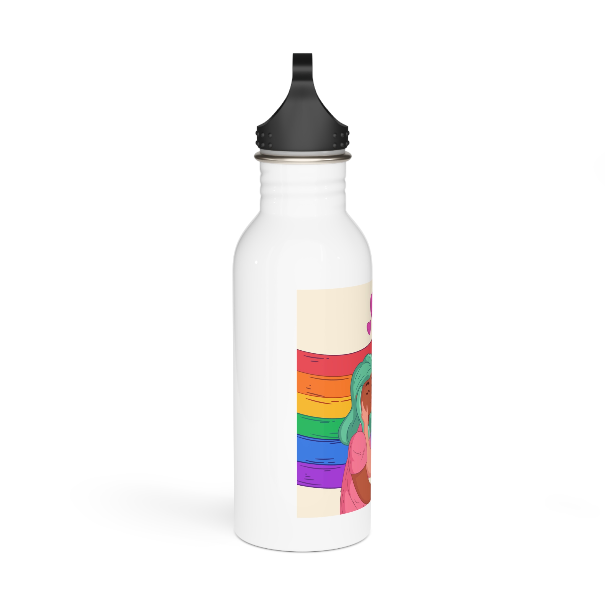 Lesbian Pride Design 4C2A50 Stainless Steel Water Bottle - Image 2