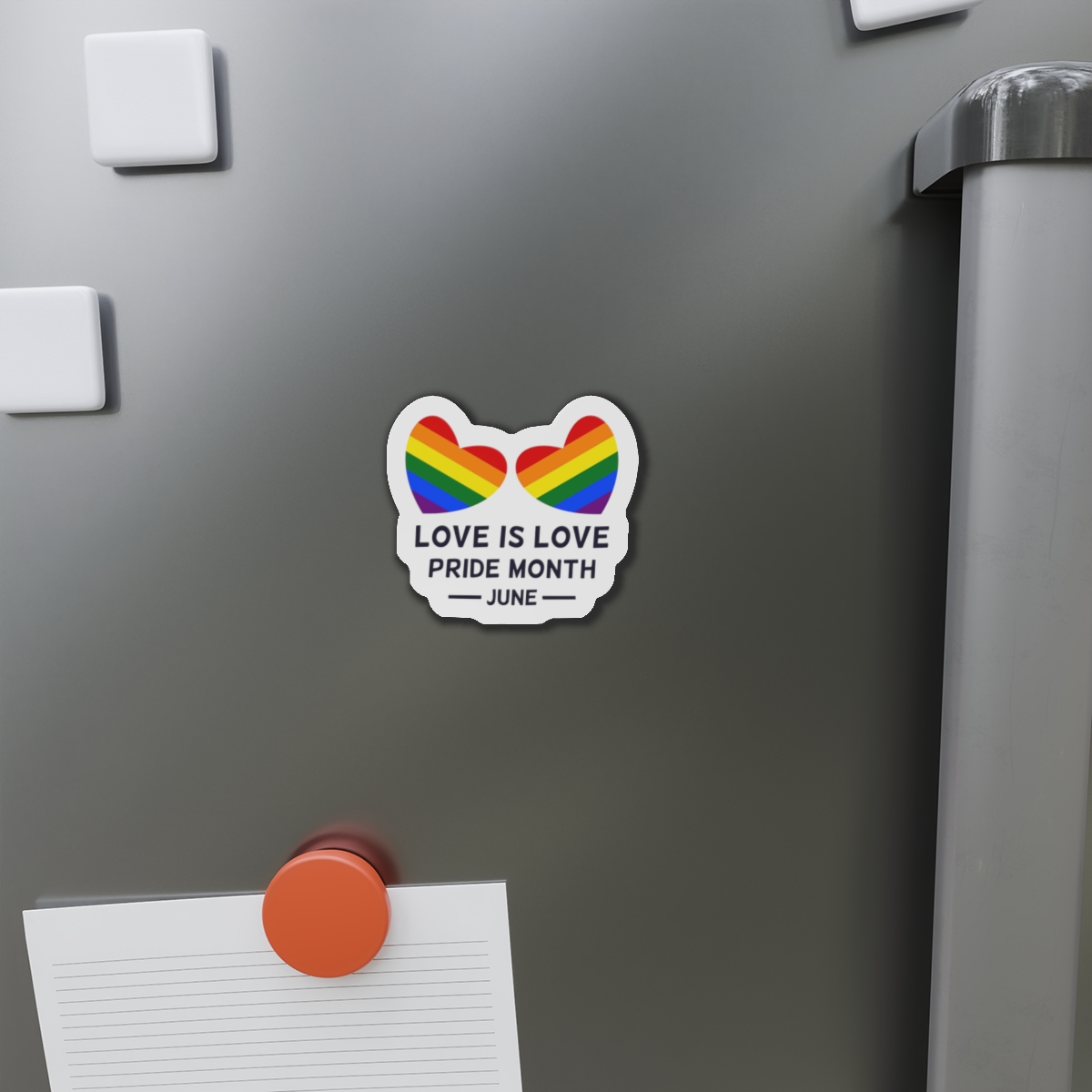 Lgbtq Pride Month June Every Year Rainbow Sign Pride Community Design Banner Poster Card Background Template Die Cut Magnets - Image 8
