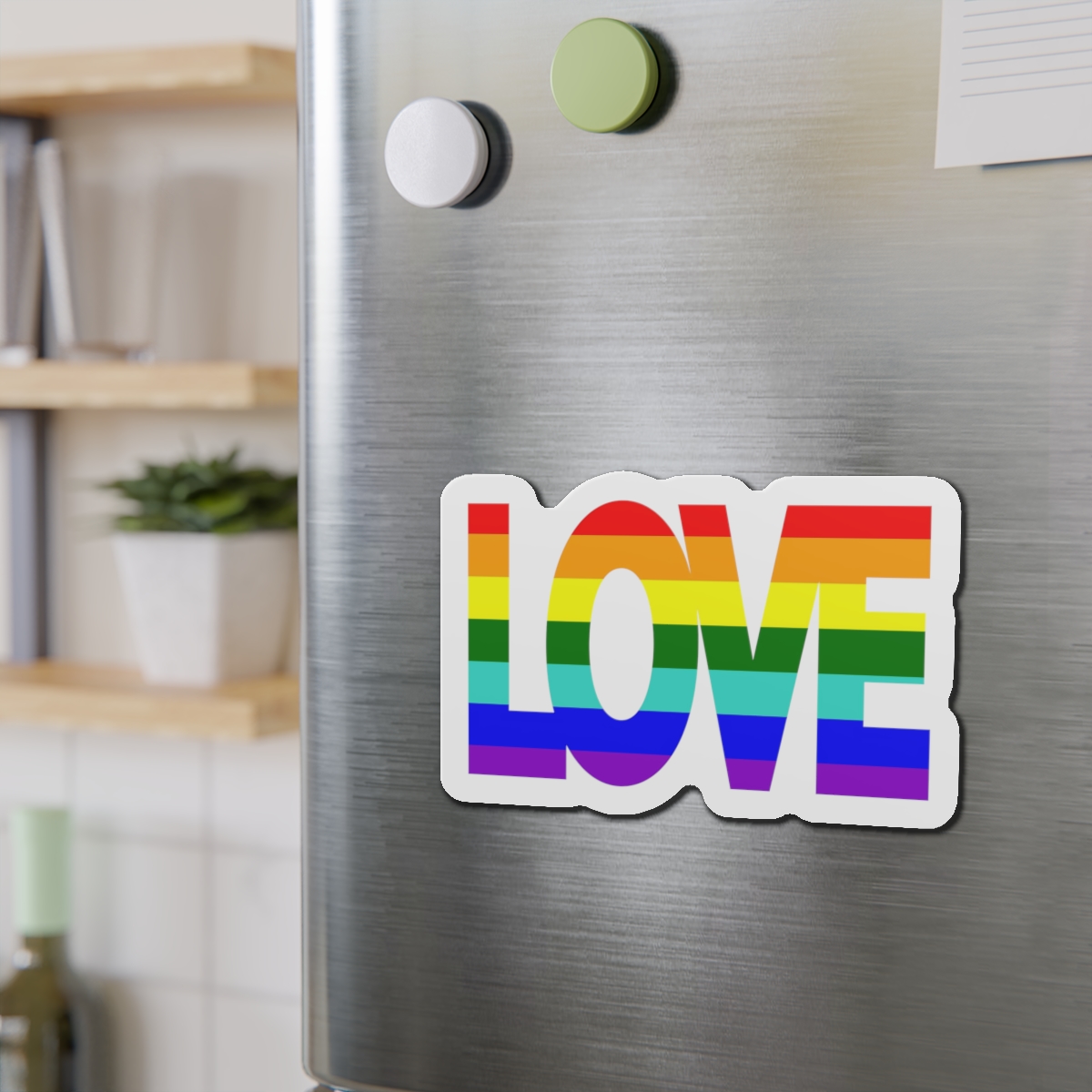 Lgbt Pride Flag Rainbow Flag Background Multicolored Peace Flag Movement Original Colors Symbol Die Cut Magnets - Image 15