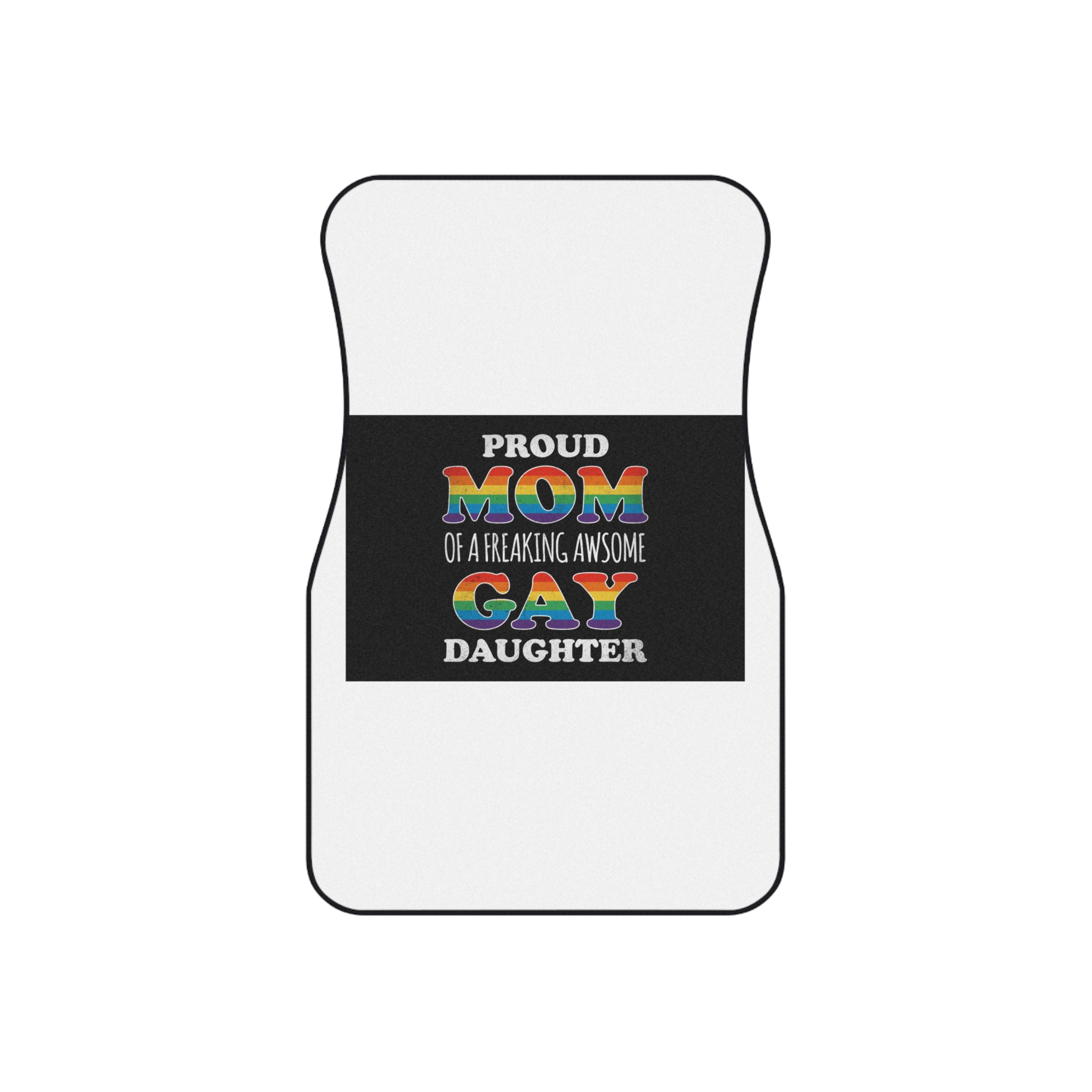 Mother Day Pride Rainbow Typography Vector Premium T Shirt(3) Car Mats Set Of 4 - Image 2